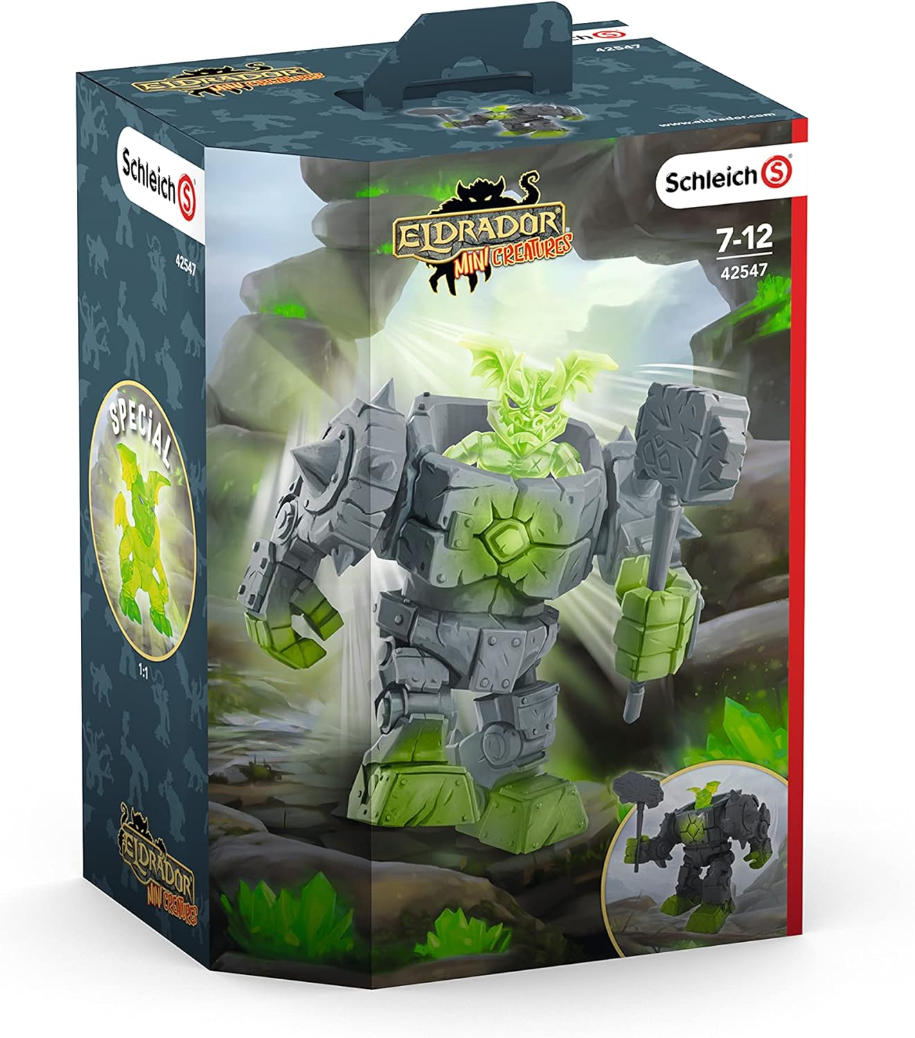 Schleich Eldrador Mini Creatures Stone Robot with Stein-Lord Figure - Action Toy for Ages 7+
