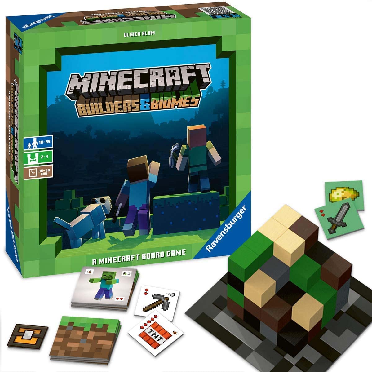 Ravensburger Minecraft Builders & Biomes Strategy Board Game – Base Game for 2-4 Players