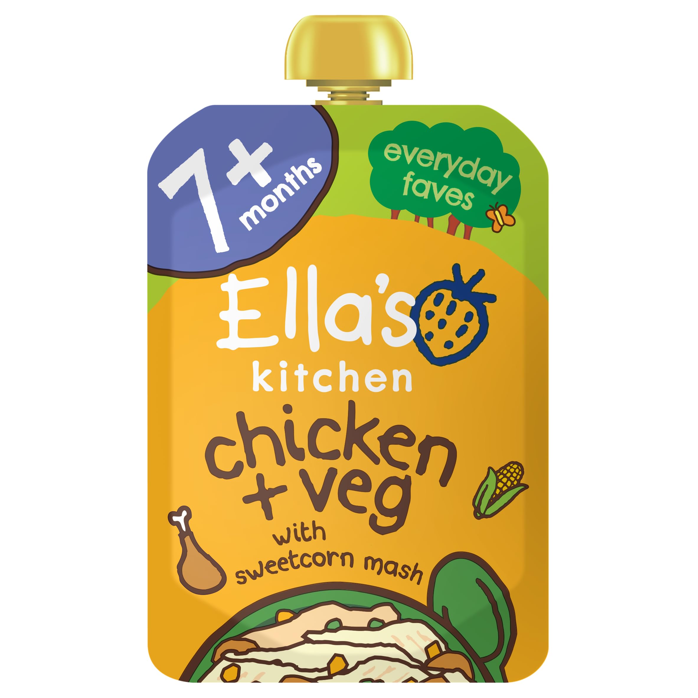 Ella's Kitchen - Organic Chicken and Veg Baby Pouch 7+ Months, 130g