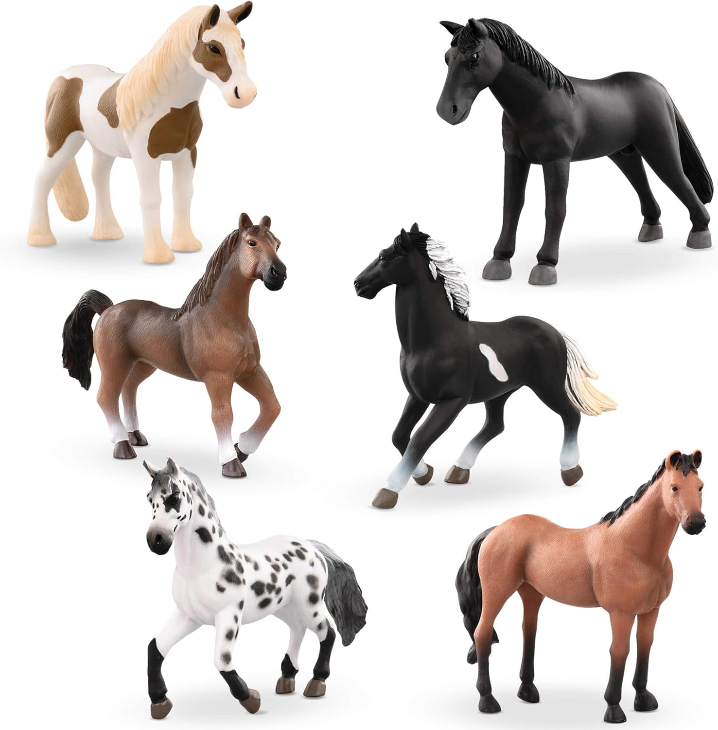 Terra by Battat Horse Set - 6 Piece Playset with Detailed Miniature Horses