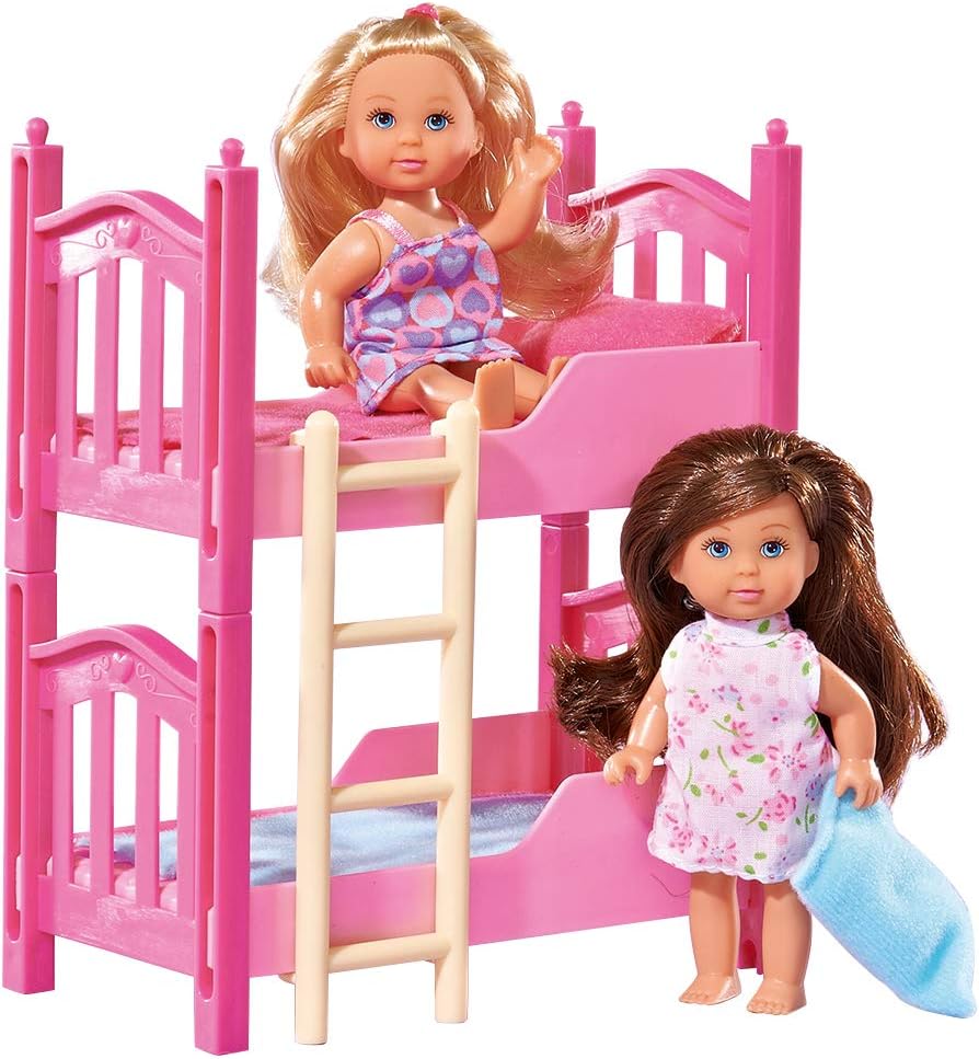 Evi Love - Bunk Bed Doll Playset with 2 Dolls, 12 cm