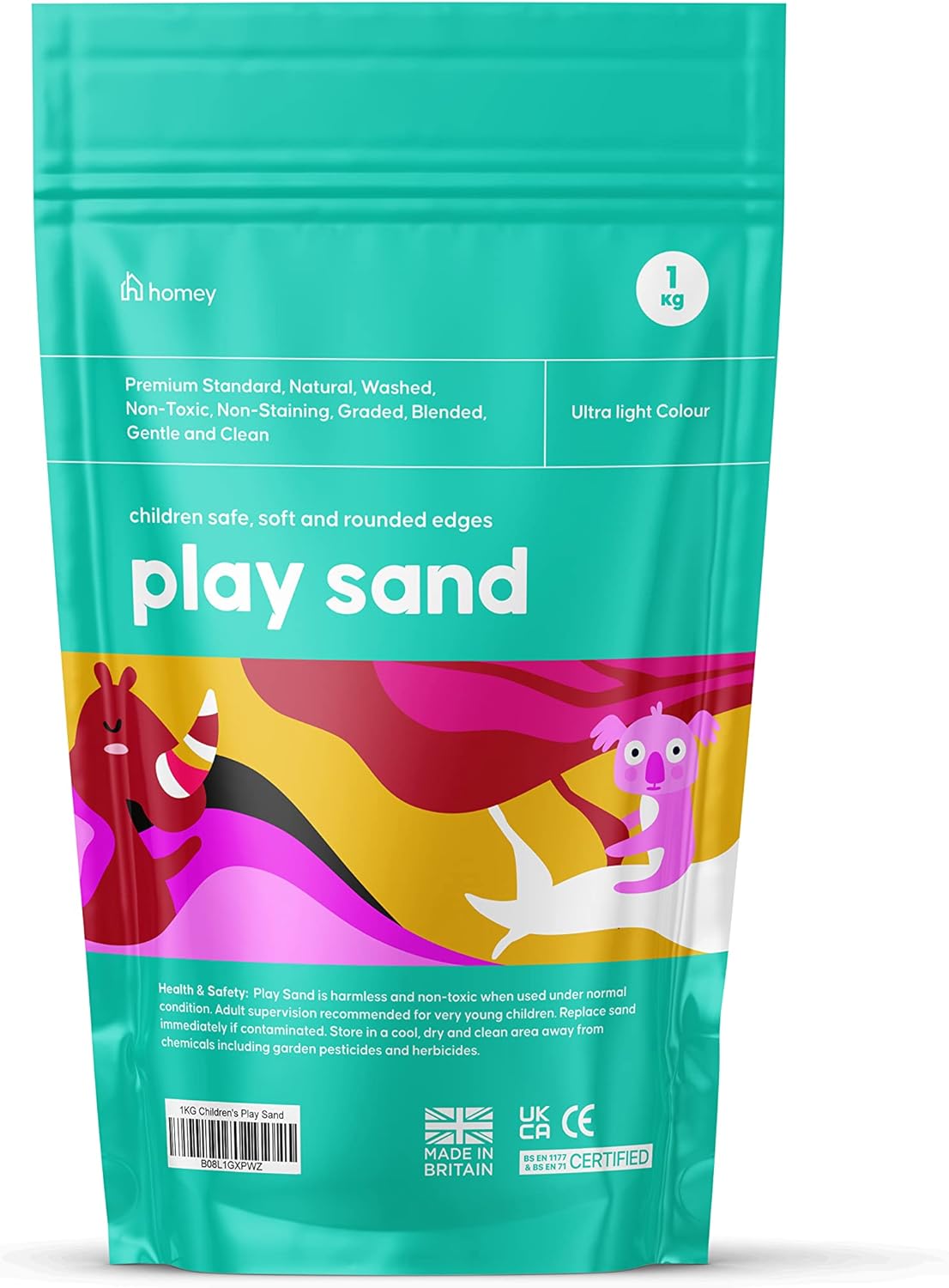 Happy Sand Children's Play Sand - Non-Toxic, Natural Washed Sand for Kids 24 Months+