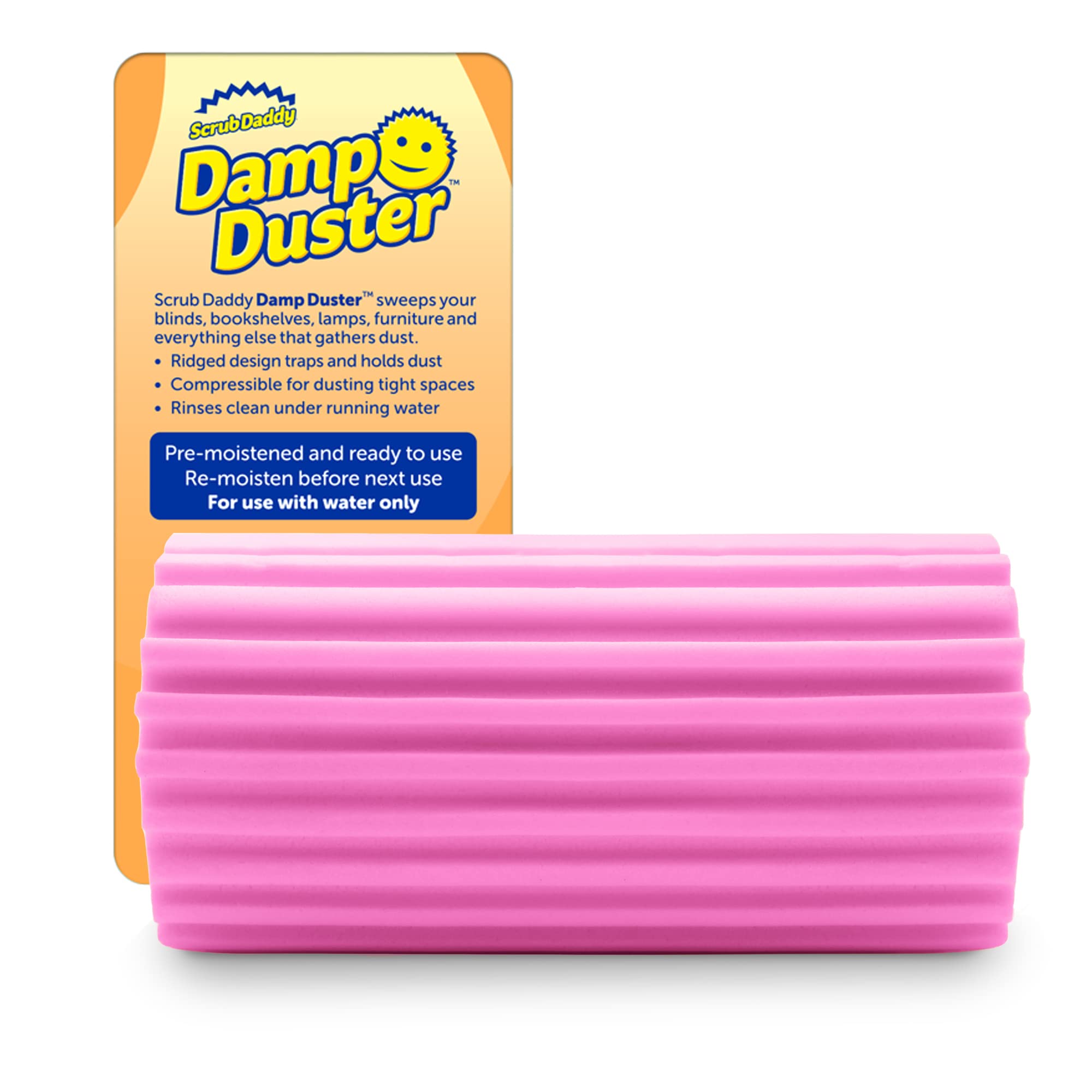 Scrub Daddy Damp Duster - Multipurpose Cleaning Sponge for Blinds, Radiators & Skirting Boards