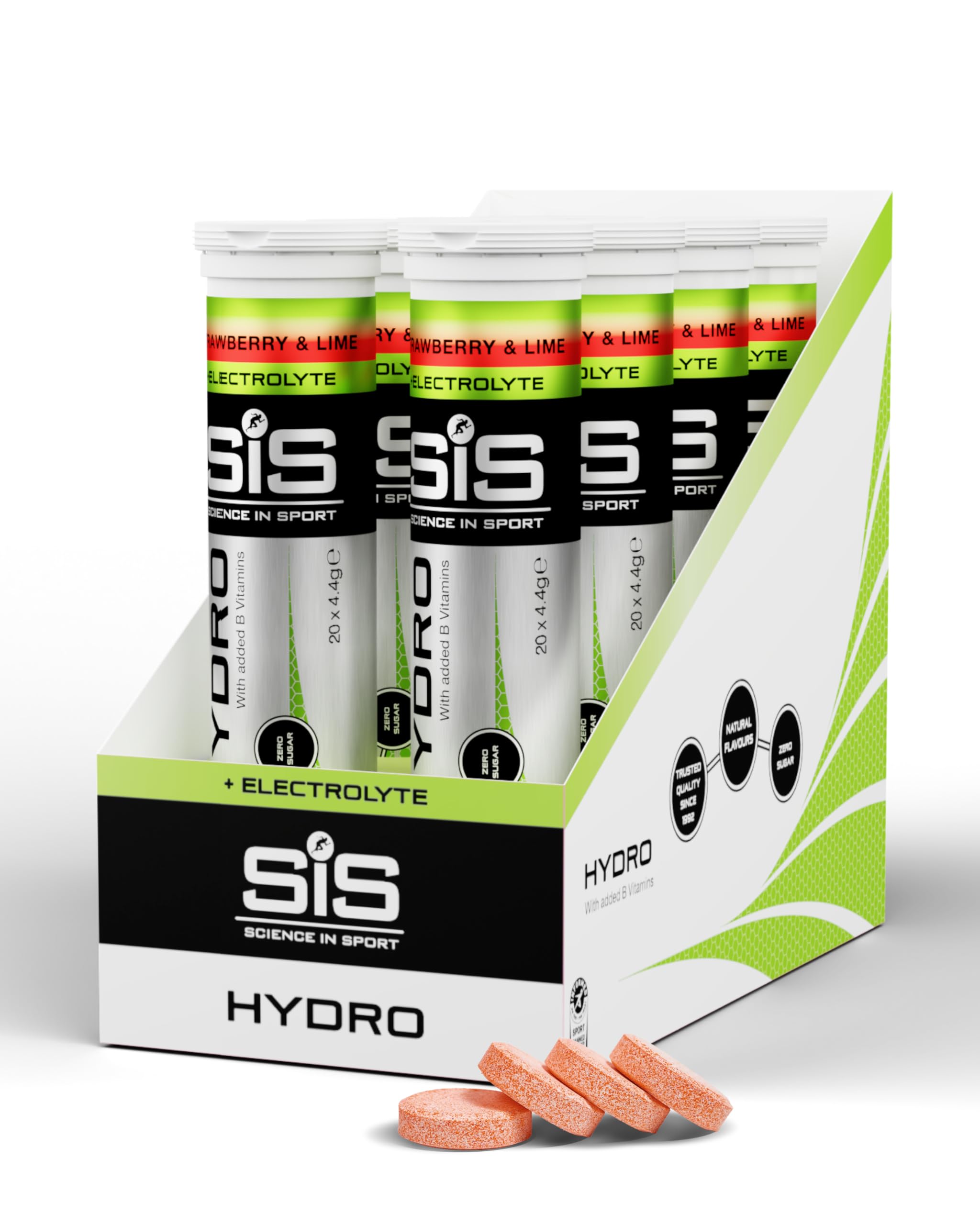 Science in Sport Hydro Electrolyte Tablets 160 pcs. Strawberry & Lime – Vegan & Gluten-Free