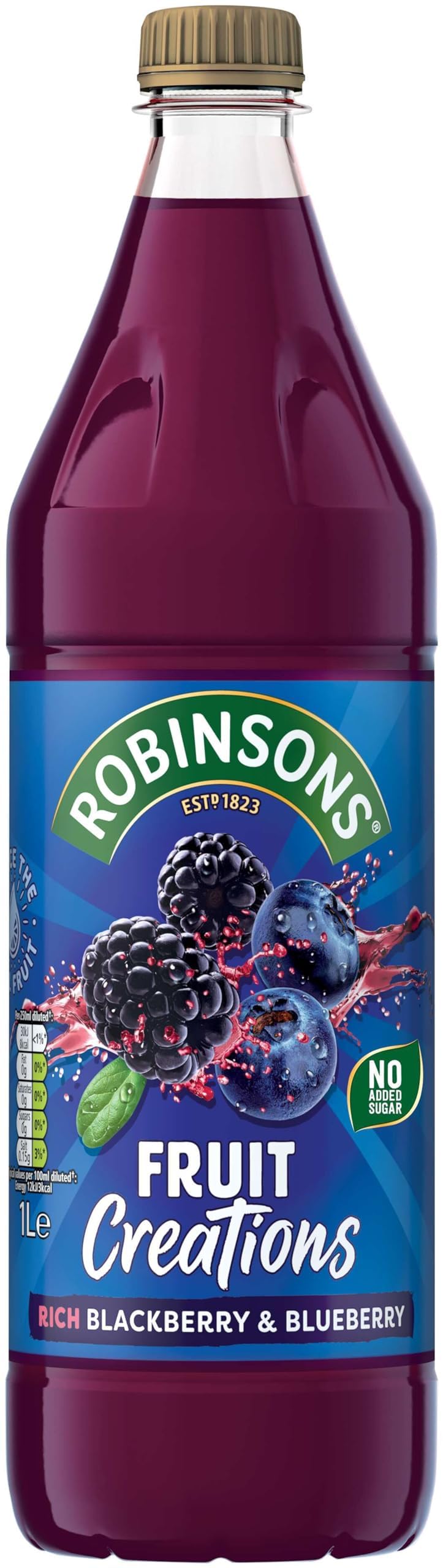 Robinsons Fruit Creations Blackberry & Blueberry Squash 1L