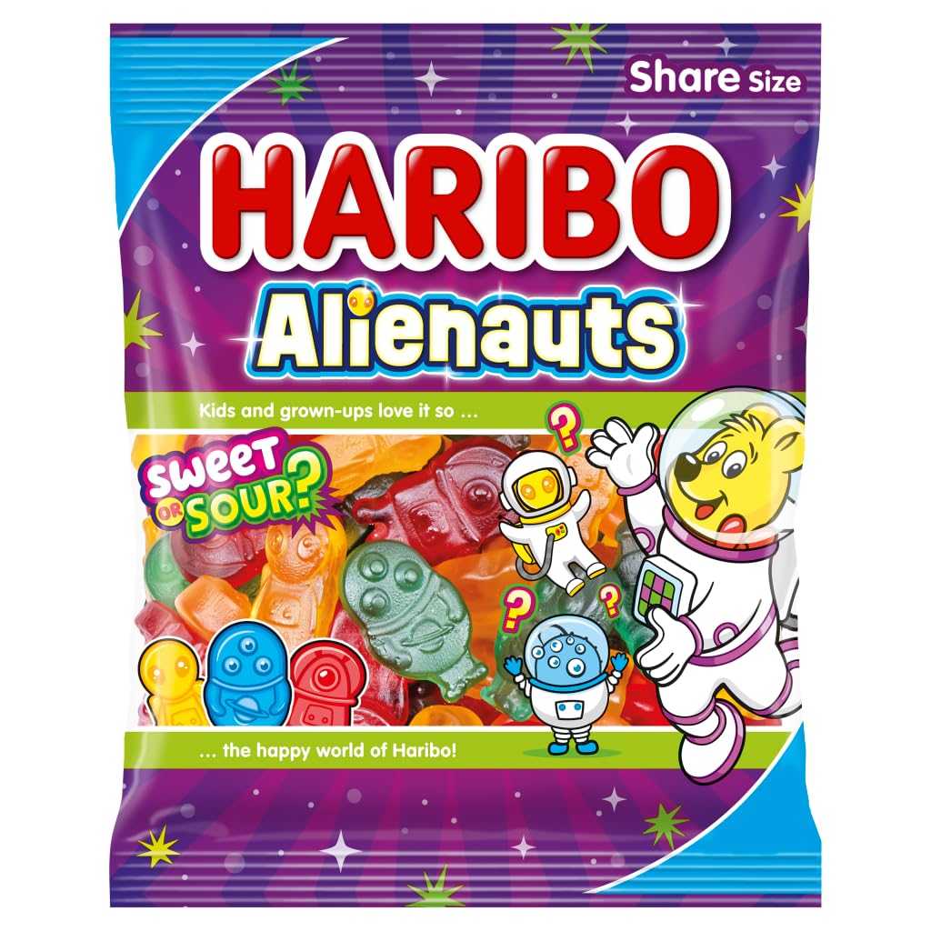 HARIBO Alienauts Sweet and Sour Gummy Candy Mix, 150 g