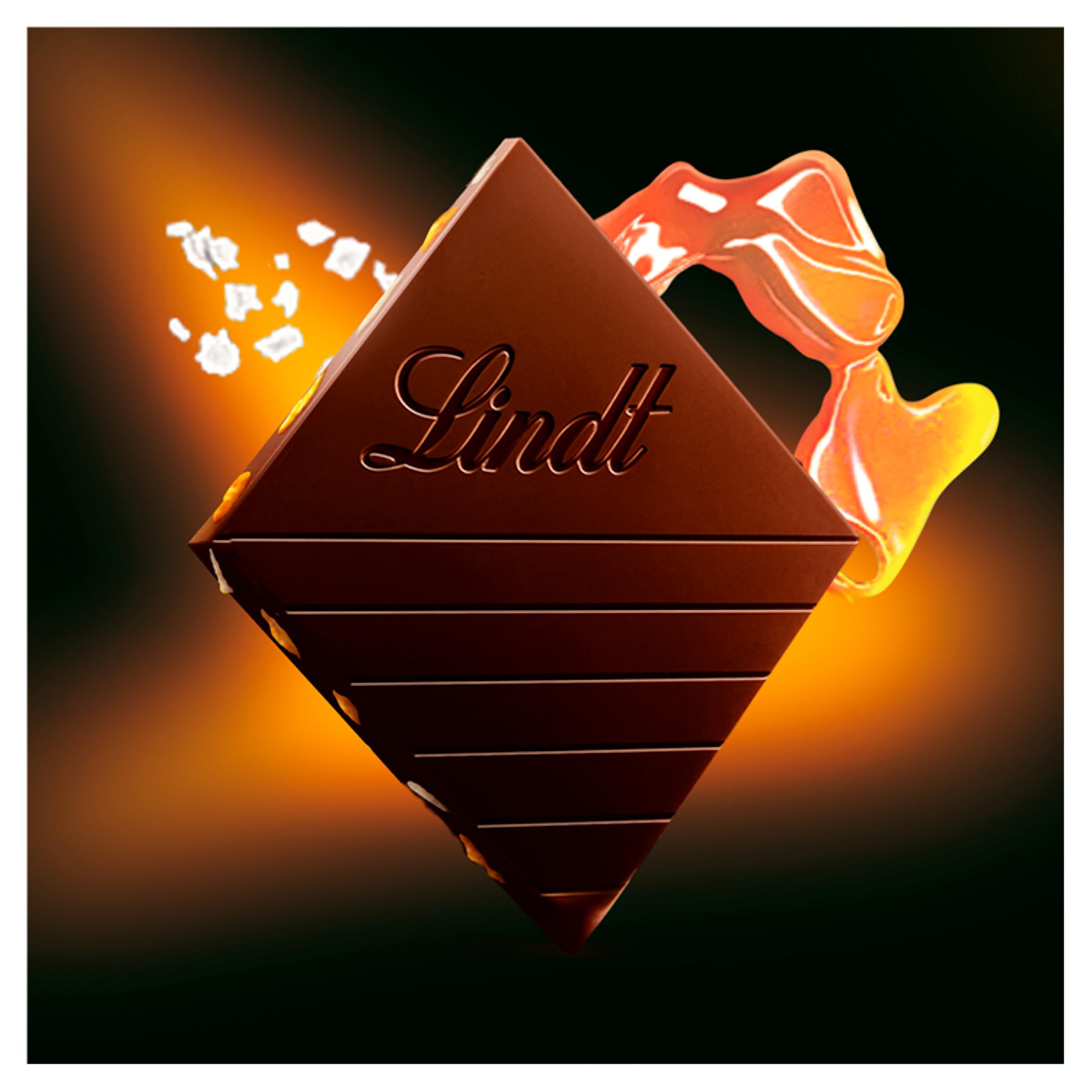 Lindt Excellence Dark Caramel Chocolate Bar with a Touch of Sea Salt - 100g