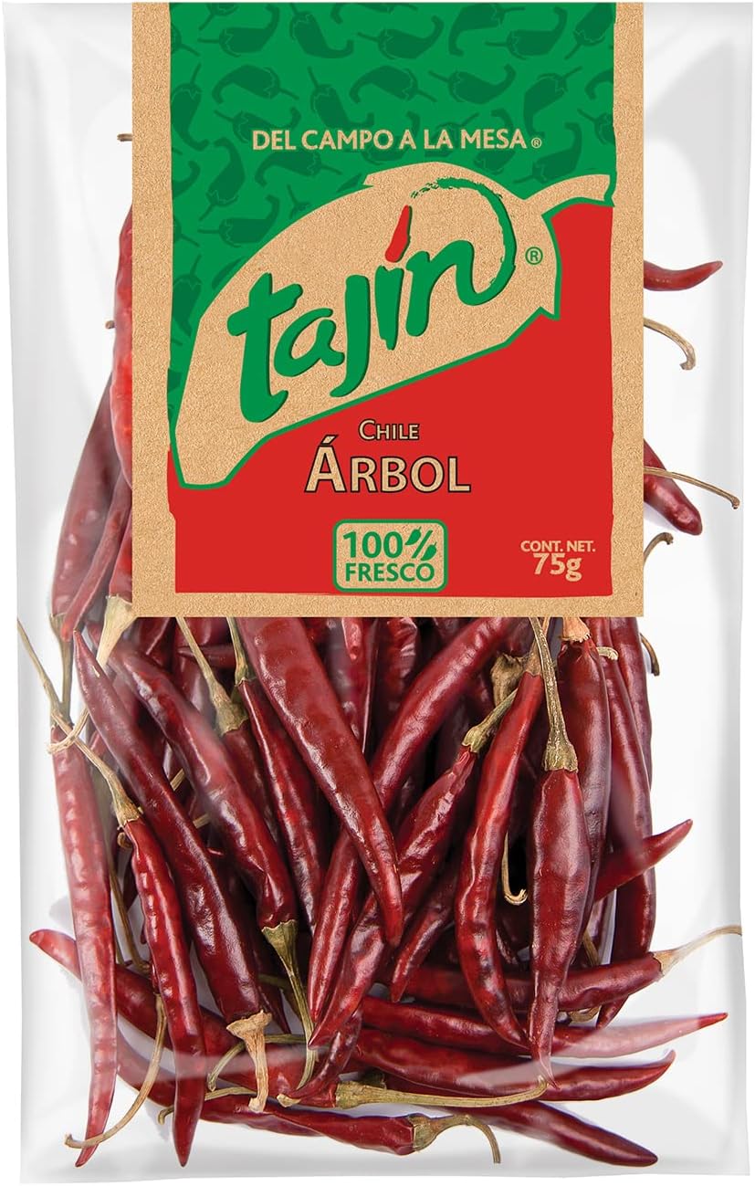 Tajin Arbol Chilli - Dried Arbol Chillies 75g Pack