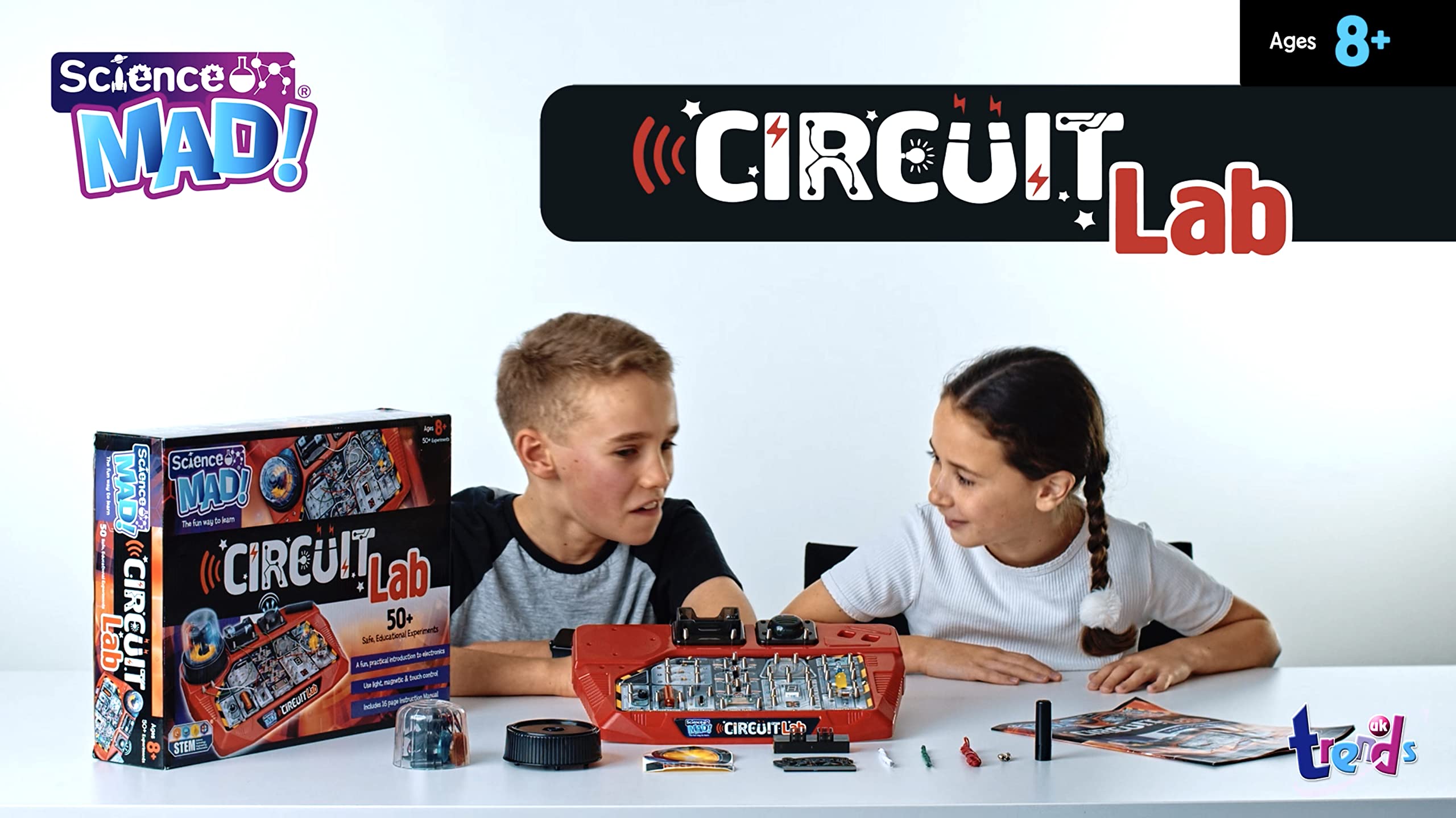 Science Mad Circuit Lab for Kids - 50 Experiments STEM Electronics Kit for Ages 8+