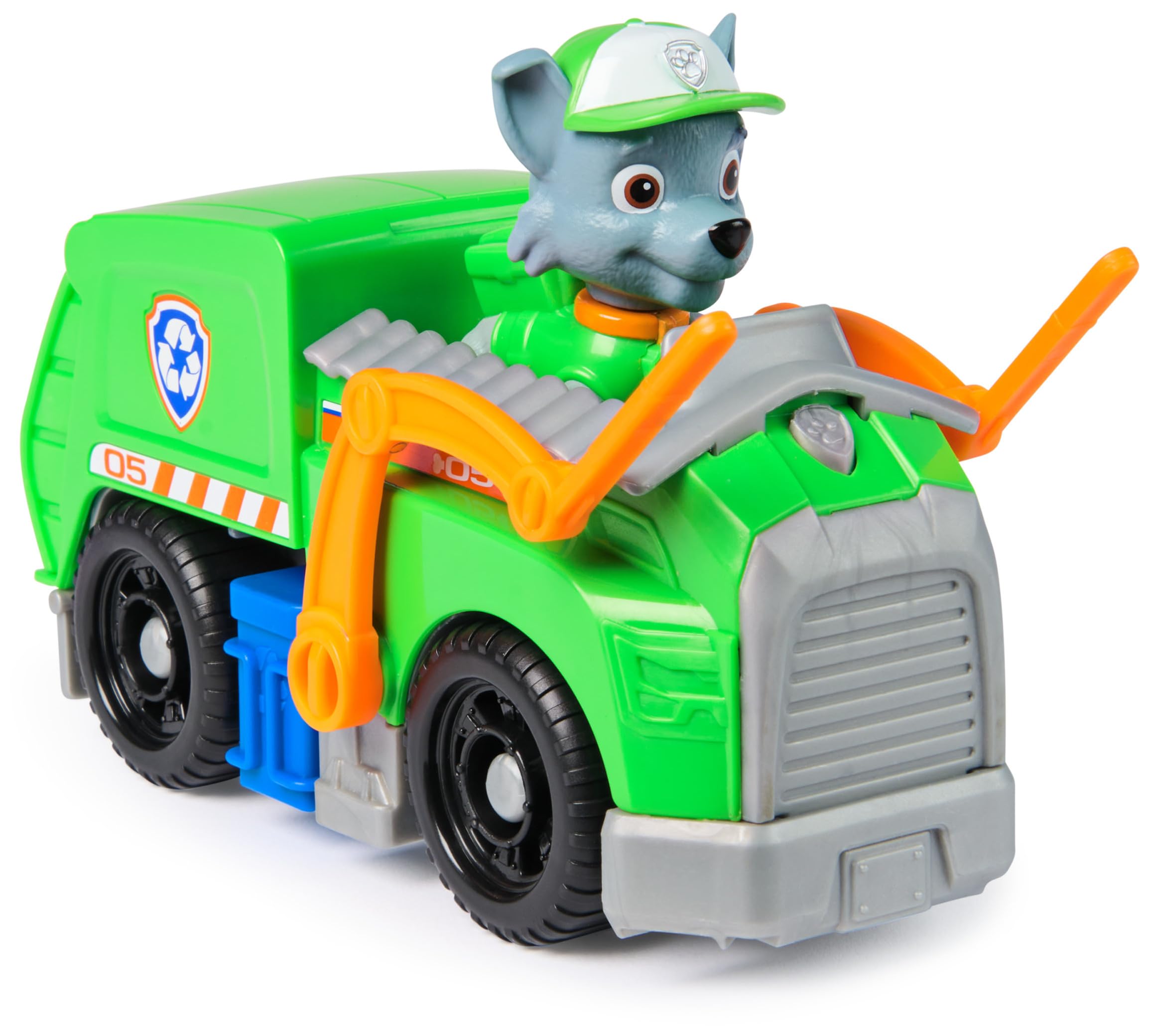 Paw Patrol Rocky's Recycling Lorry - Toy Vehicle with Collectible Action Figure for Kids 3+