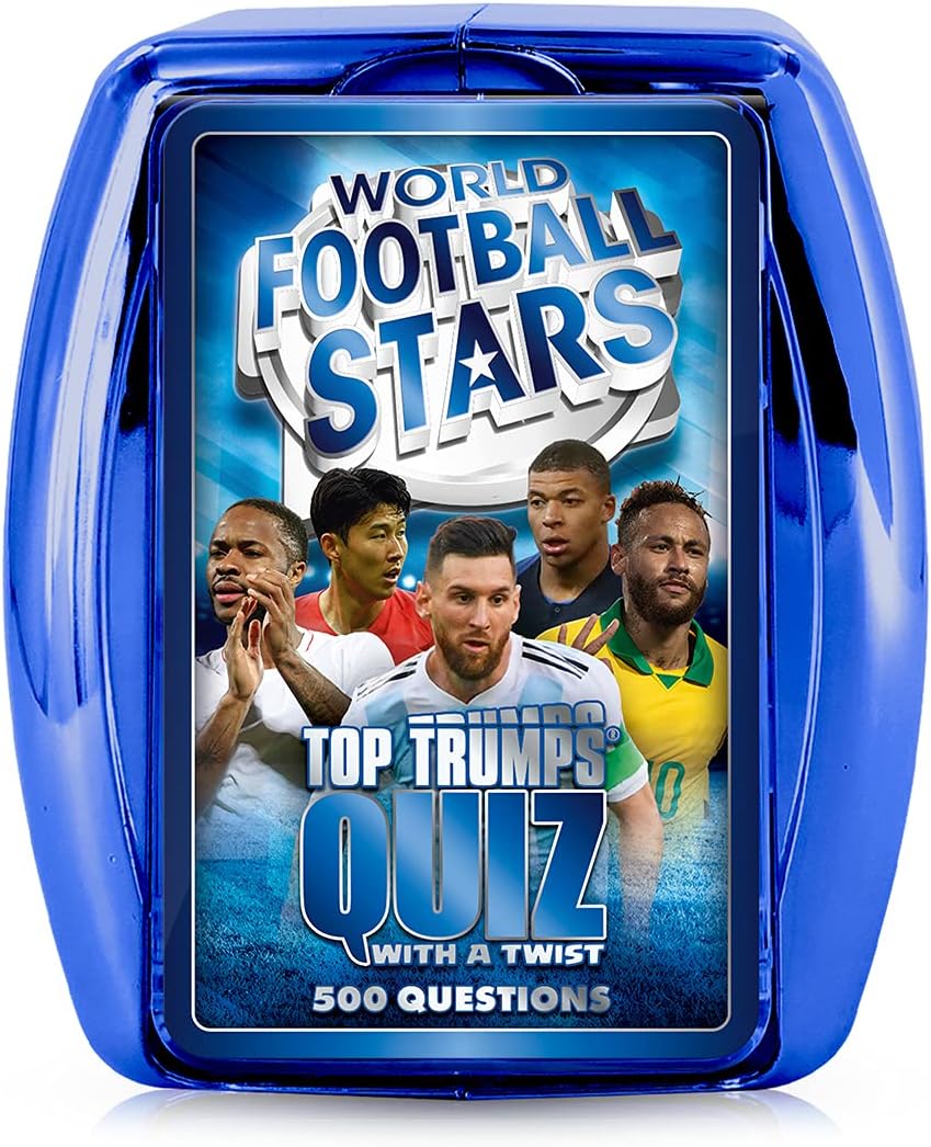 Top Trumps World Football Stars Quiz Game - Blue