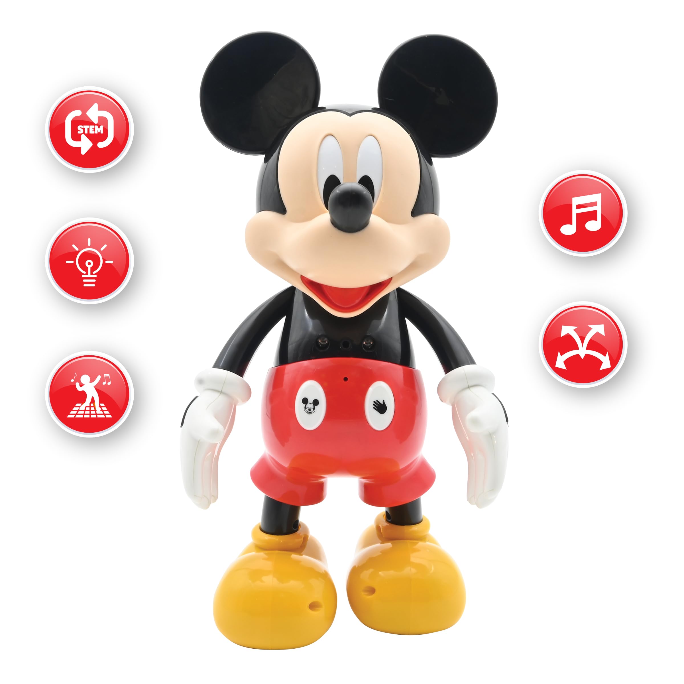 Lexibook Disney Bilingual Mickey Robot - Educational Interactive Toy with Quizzes, Dance & Light Effects