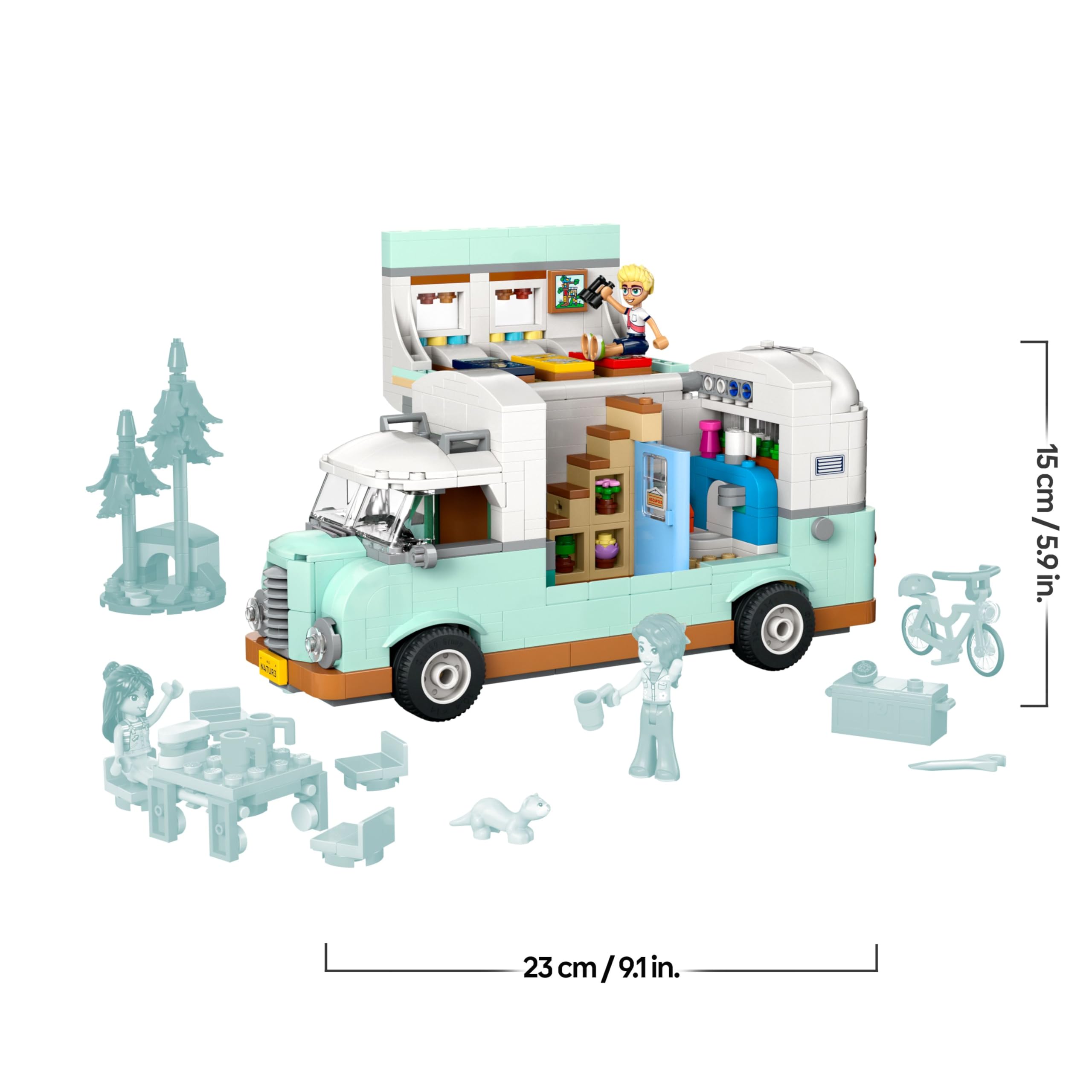 LEGO Friends Friendship Camper Van Adventure Set - Building Toy with Mini Dolls & Accessories for Ages 7+