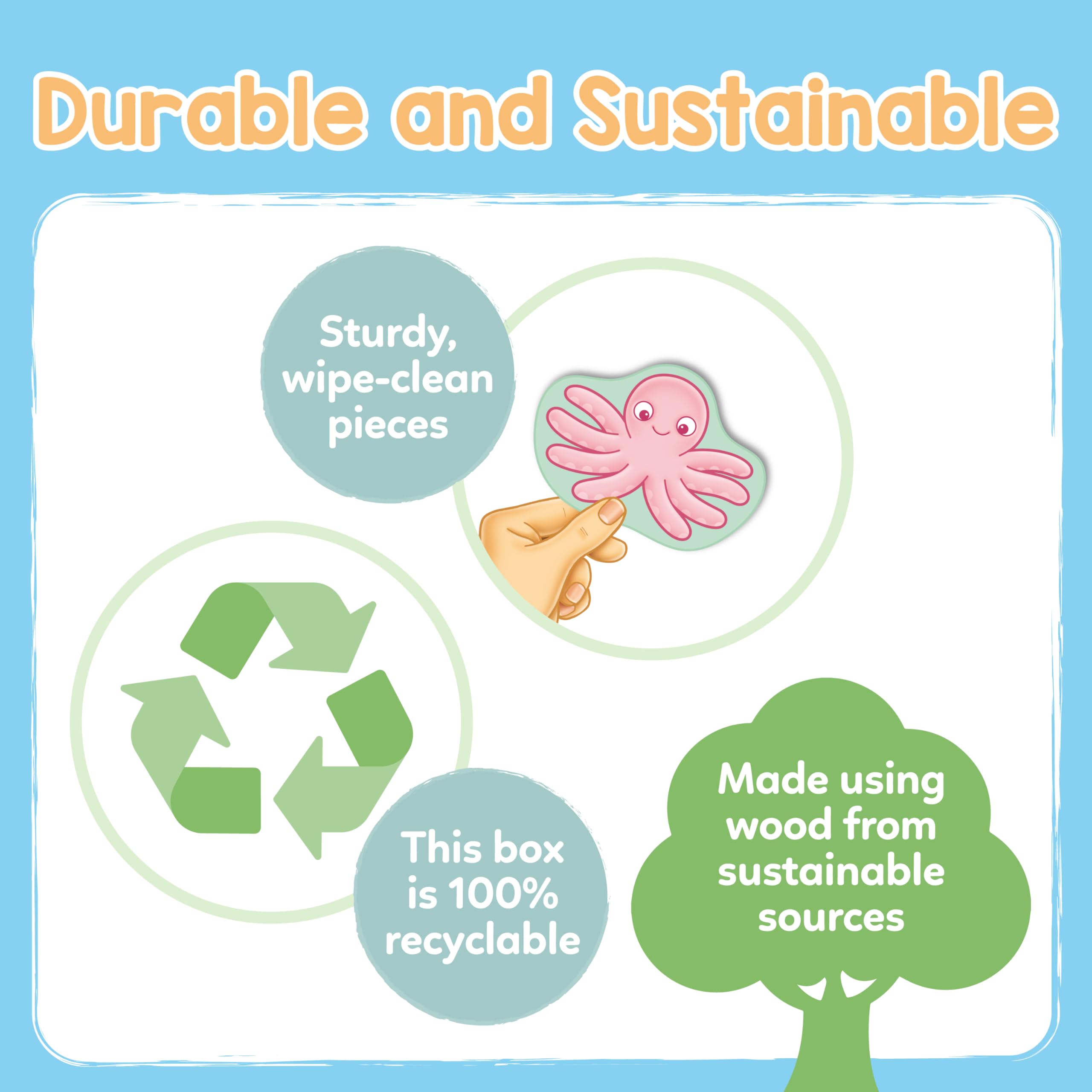 Orchard Toys Under the Sea Wooden Nesting Puzzle for Kids 1 Year+