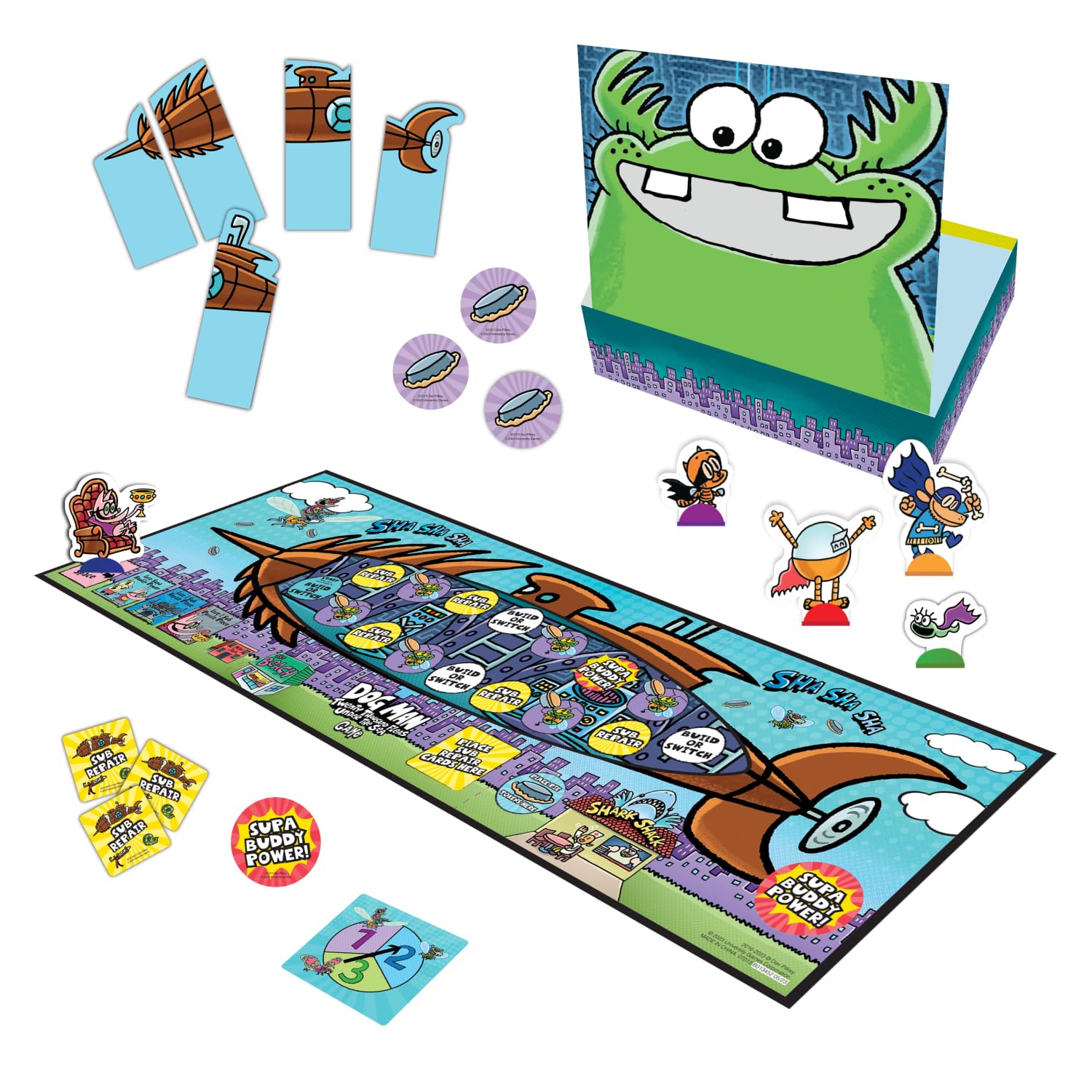 University Games Dog Man 20,000 Fleas Under the Sea Board Game