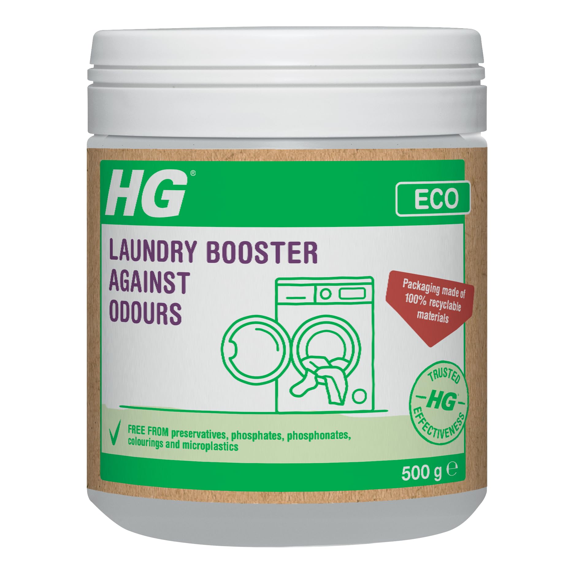 HG - ECO Laundry Detergent Booster Against Odours, 500g Scent Enhancer for Fresh Laundry
