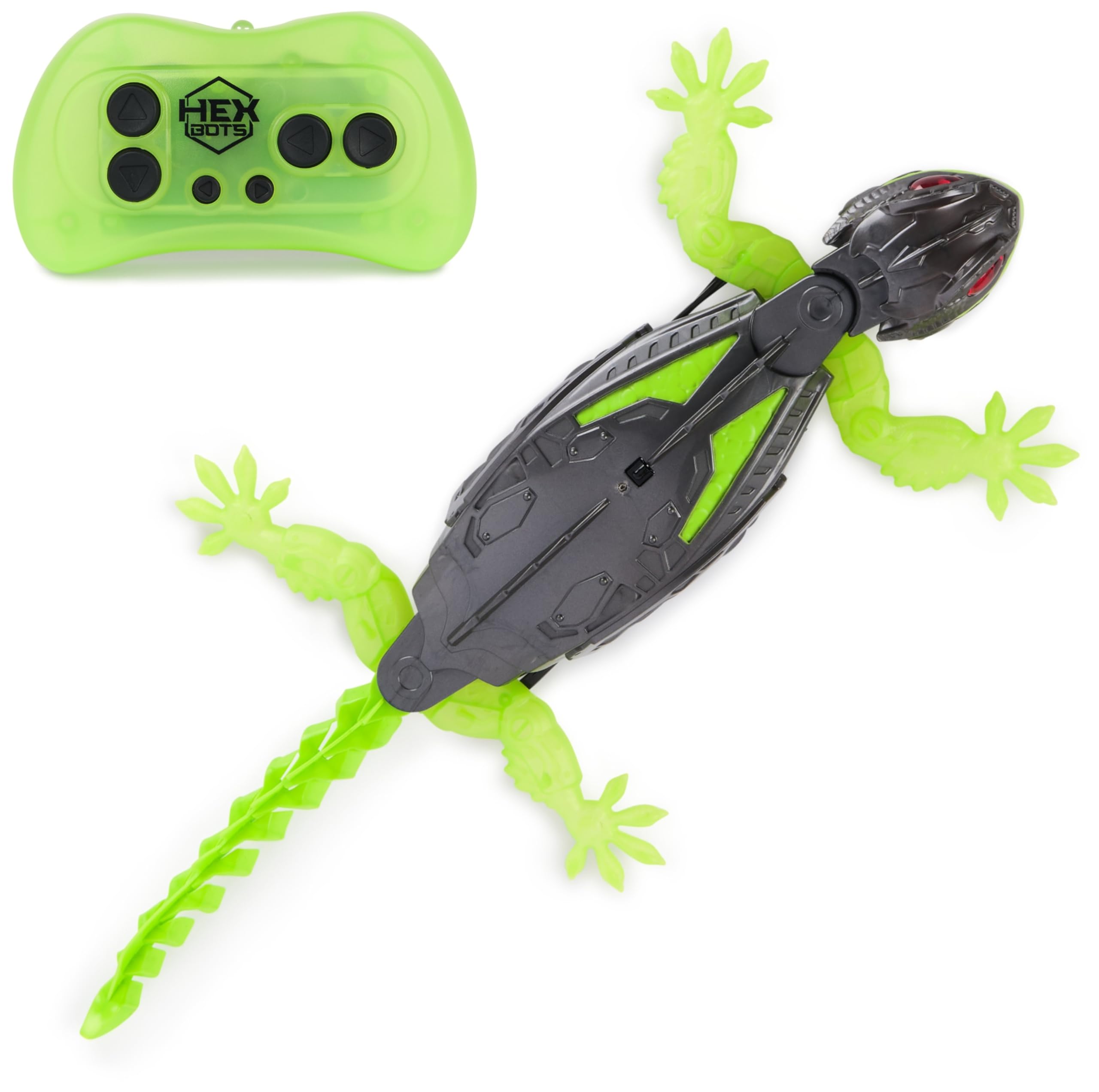HEX BOTS Wall Crawler Gecko - Remote Control Climbing Robot Toy for Kids 4+