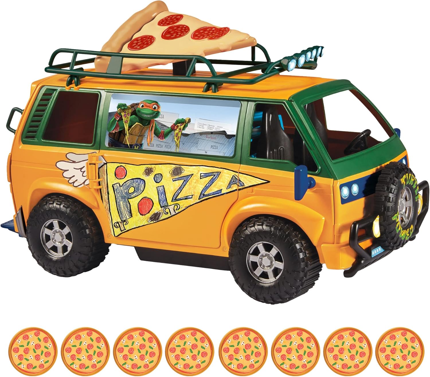 Teenage Mutant Ninja Turtles Pizza Fire Delivery Van - Action Playset for Kids 4+