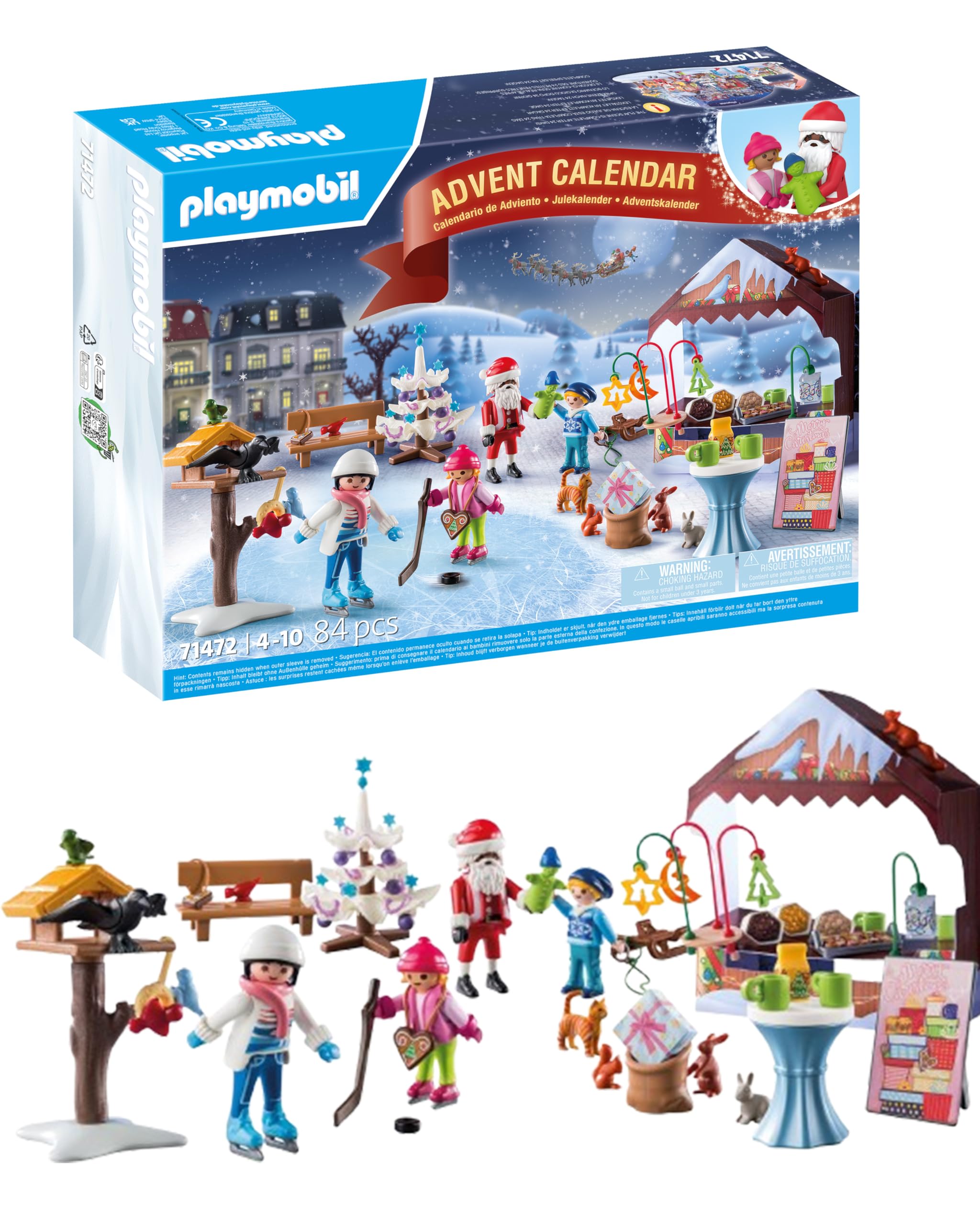Playmobil 71472 Advent Calendar: A Trip to the Christmas Market - Playset for Kids 4+