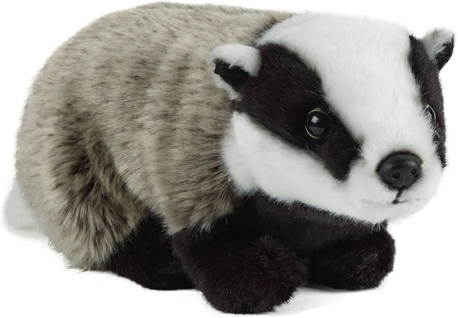 Living Nature Soft Toy - Realistic Badger Plush (27cm)