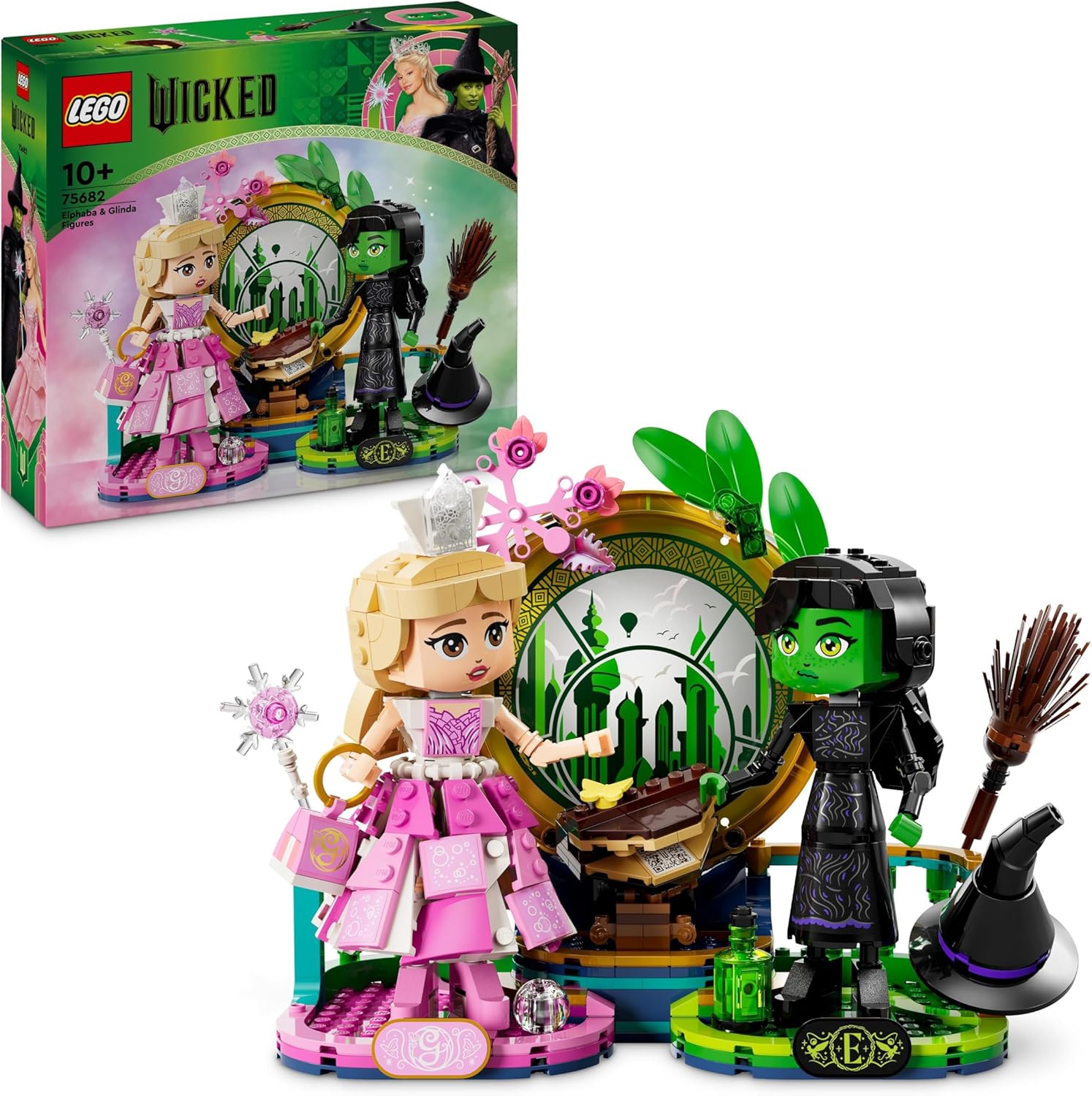 LEGO Wicked Elphaba & Glinda Figures 75682 - Building Set for 10+ Year Olds