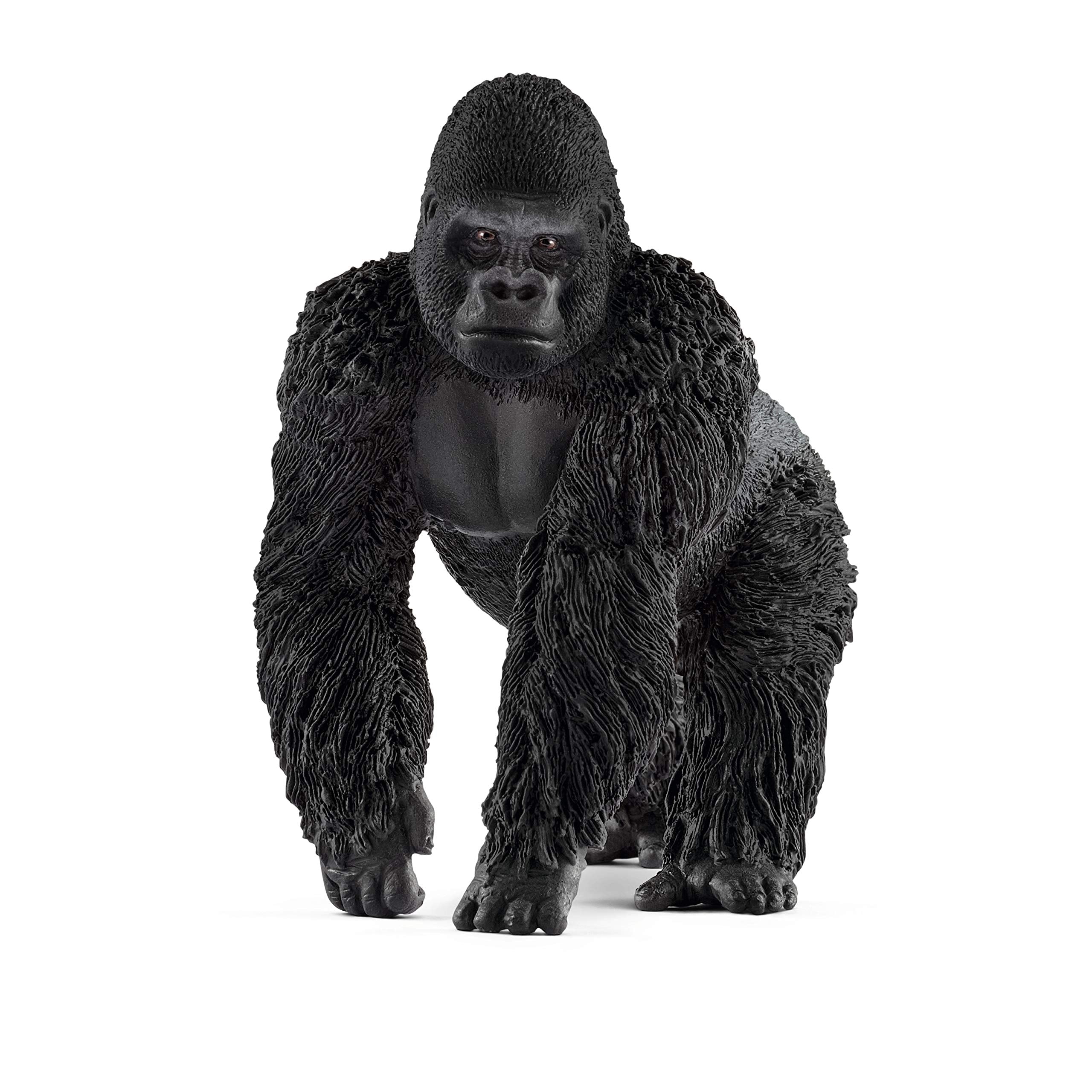SCHLEICH Male Gorilla Figure - Wildlife Animal Toy for Kids 36 Months+
