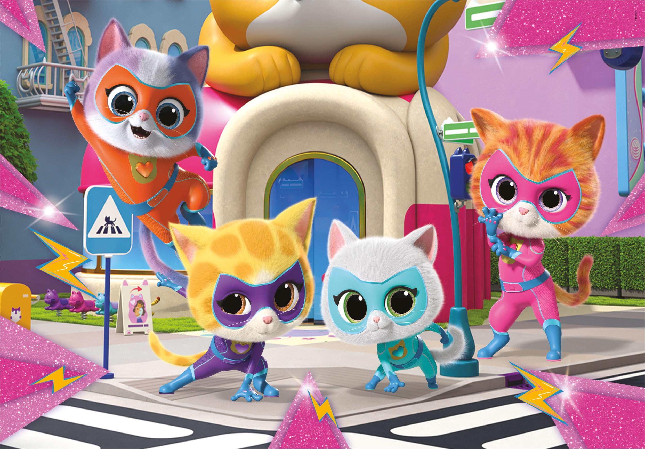 Clementoni SuperKitties 2 Jigsaw Puzzles - 2 x 20-Piece Educational Puzzles for Kids