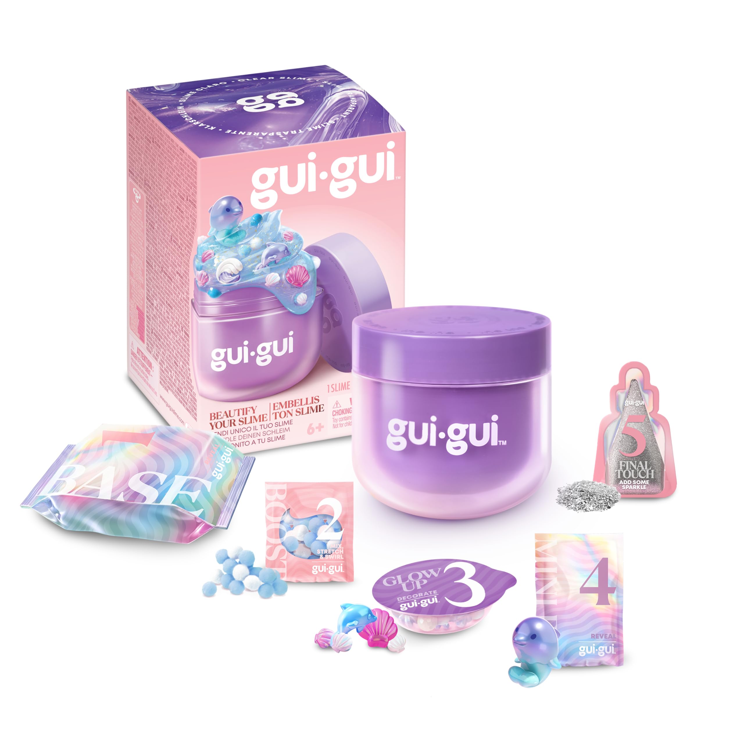 Gui Gui Clear Slime - Create & Collect Scented Slime with Gloss, Butter, Cloud Textures (330g)