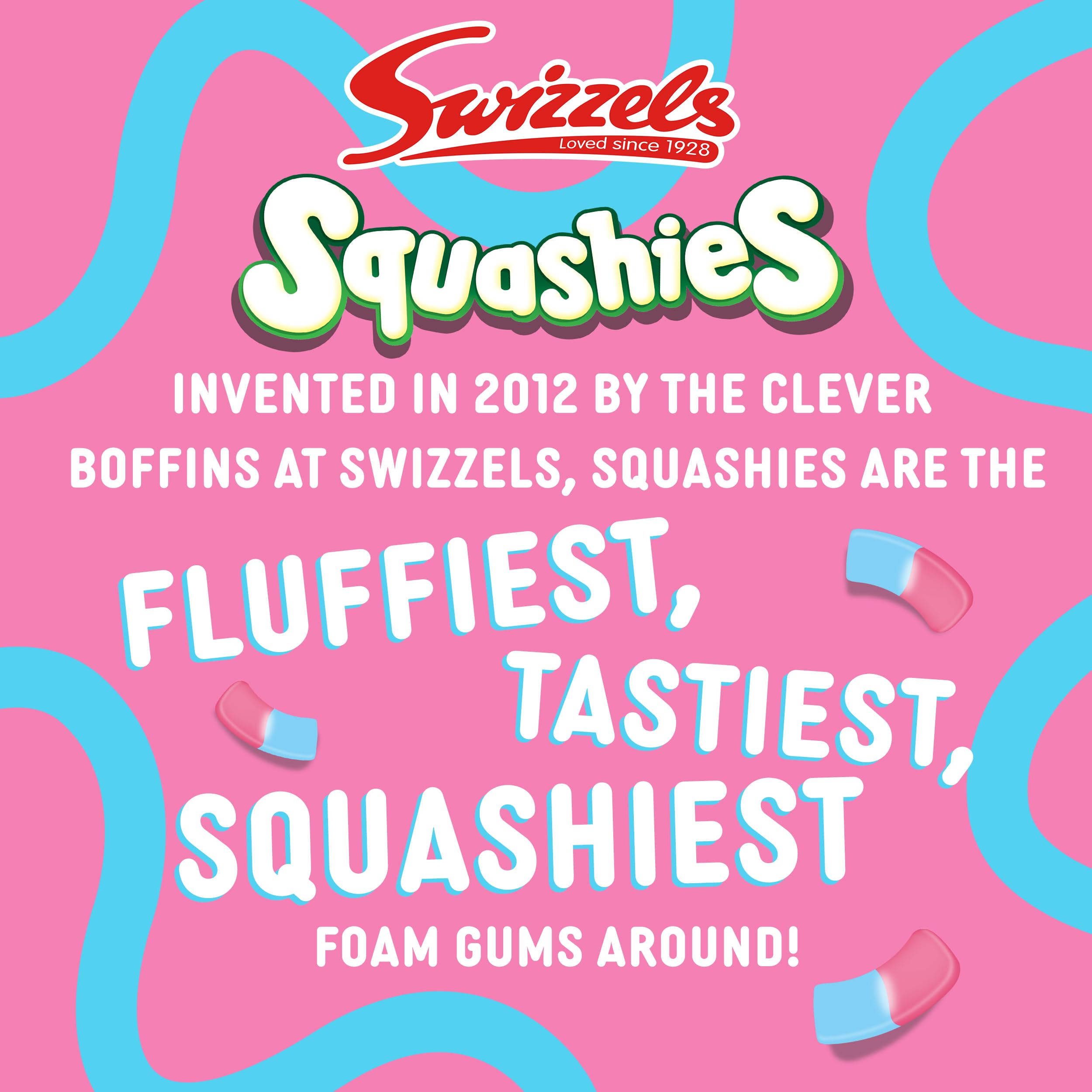 Swizzels Squashies Sweets - Bubblegum Flavour Multipack (12 x 140g)