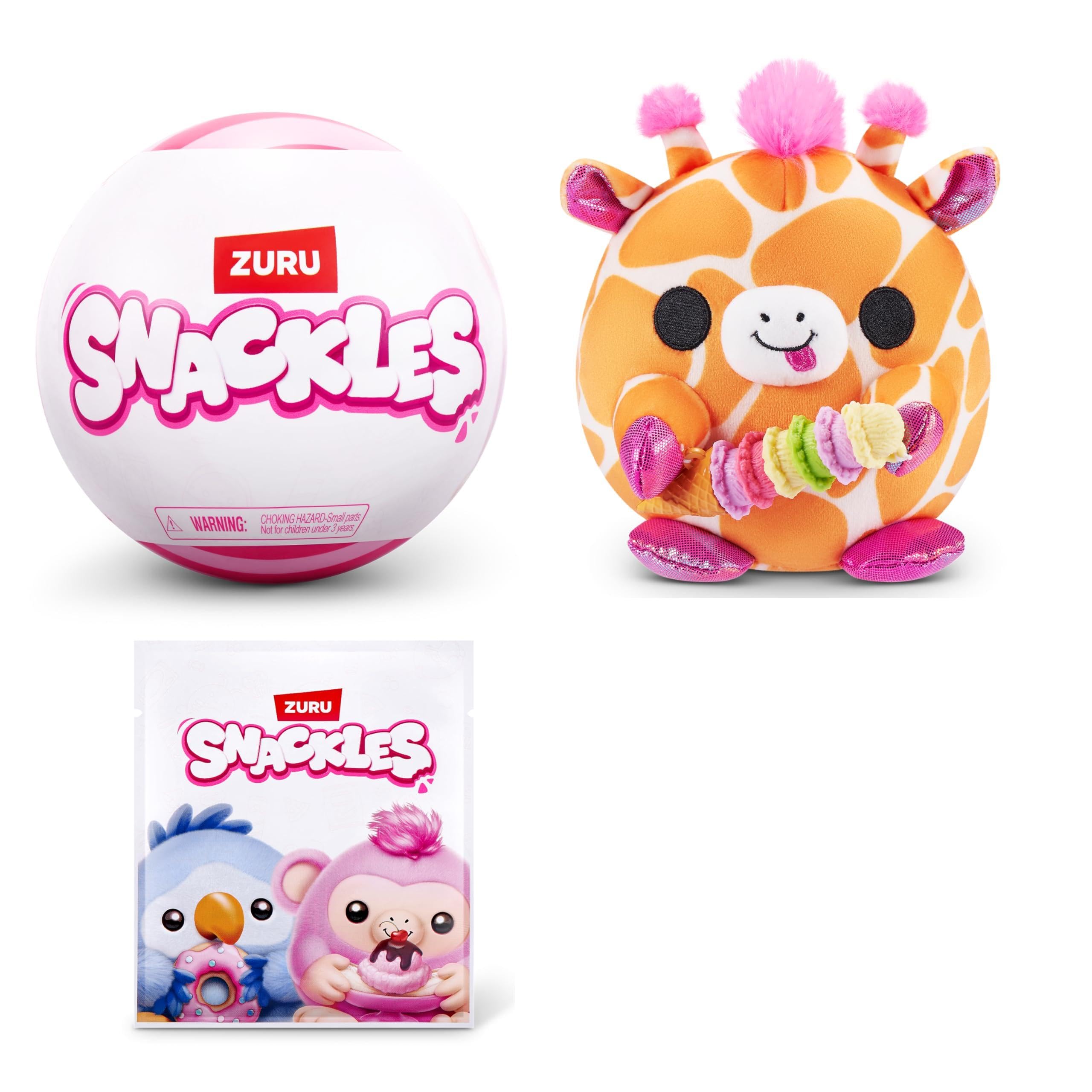 Snackles Non-Licensed Series 1 - 5-inch Super-Soft Plush Collectible with Snack Accessory
