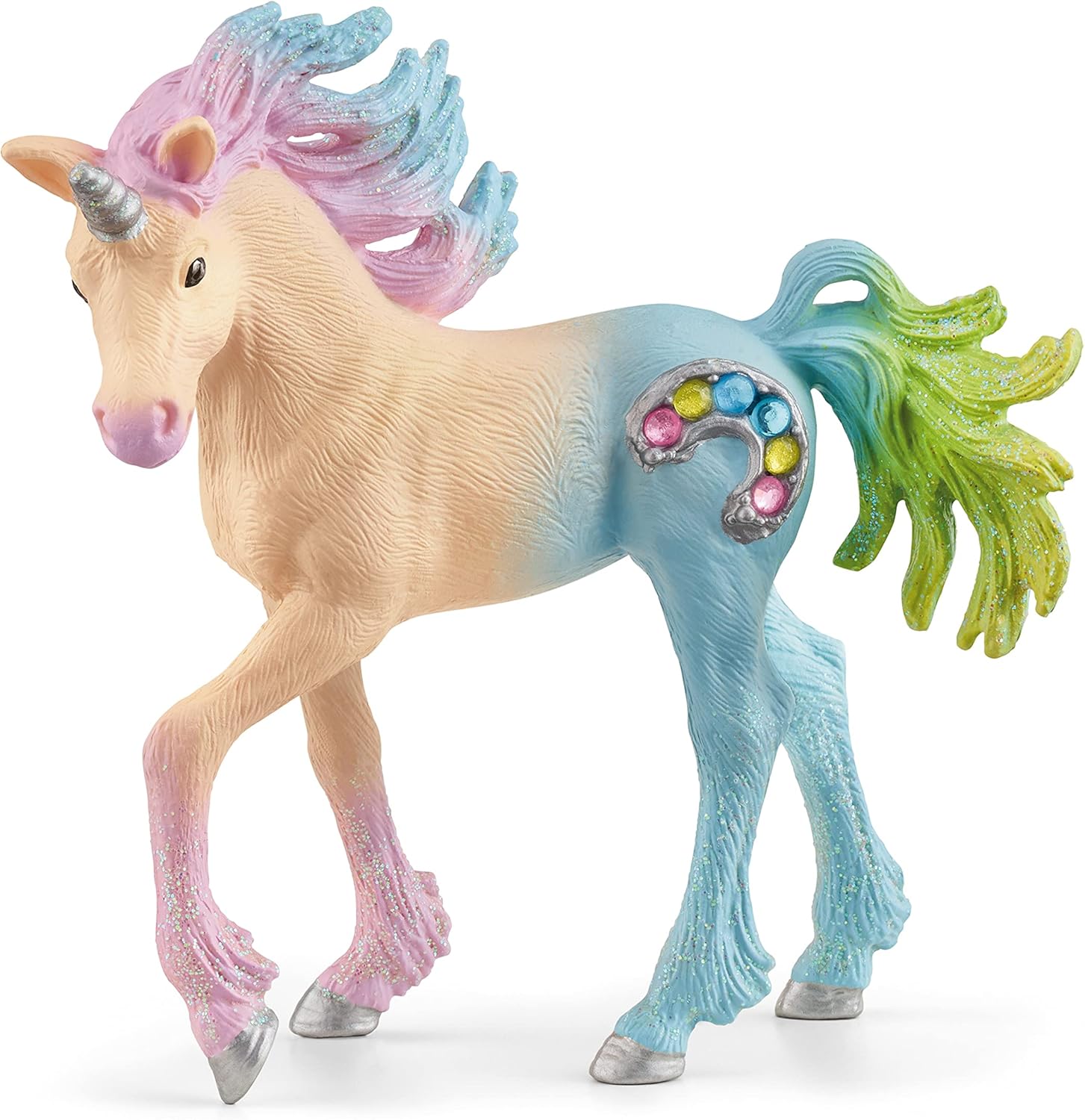Schleich Bayala Marshmallow Unicorn Foal Figurine - Multicoloured Collectible Toy for Kids 3+