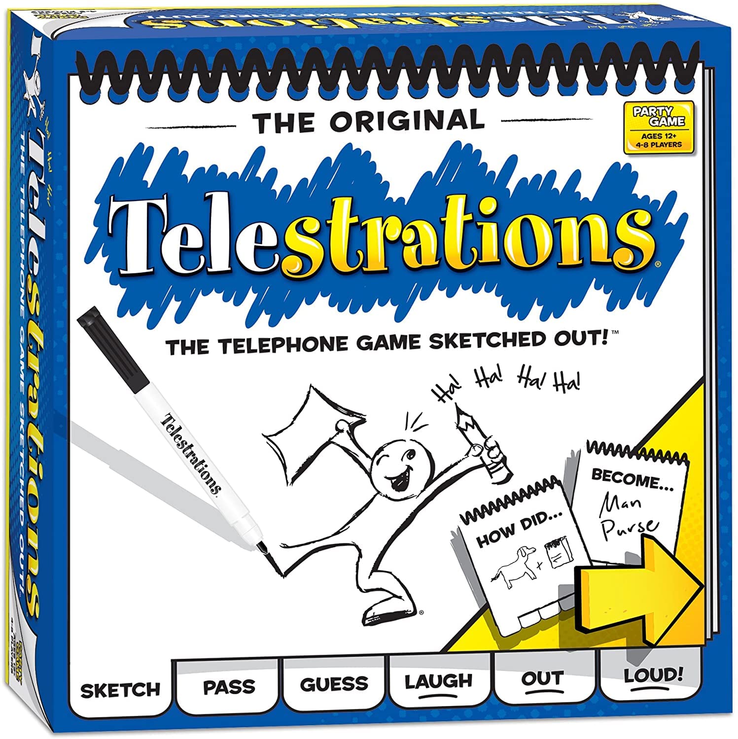 USAopoly Telestrations Hilarious Party Game for 4-8 Players