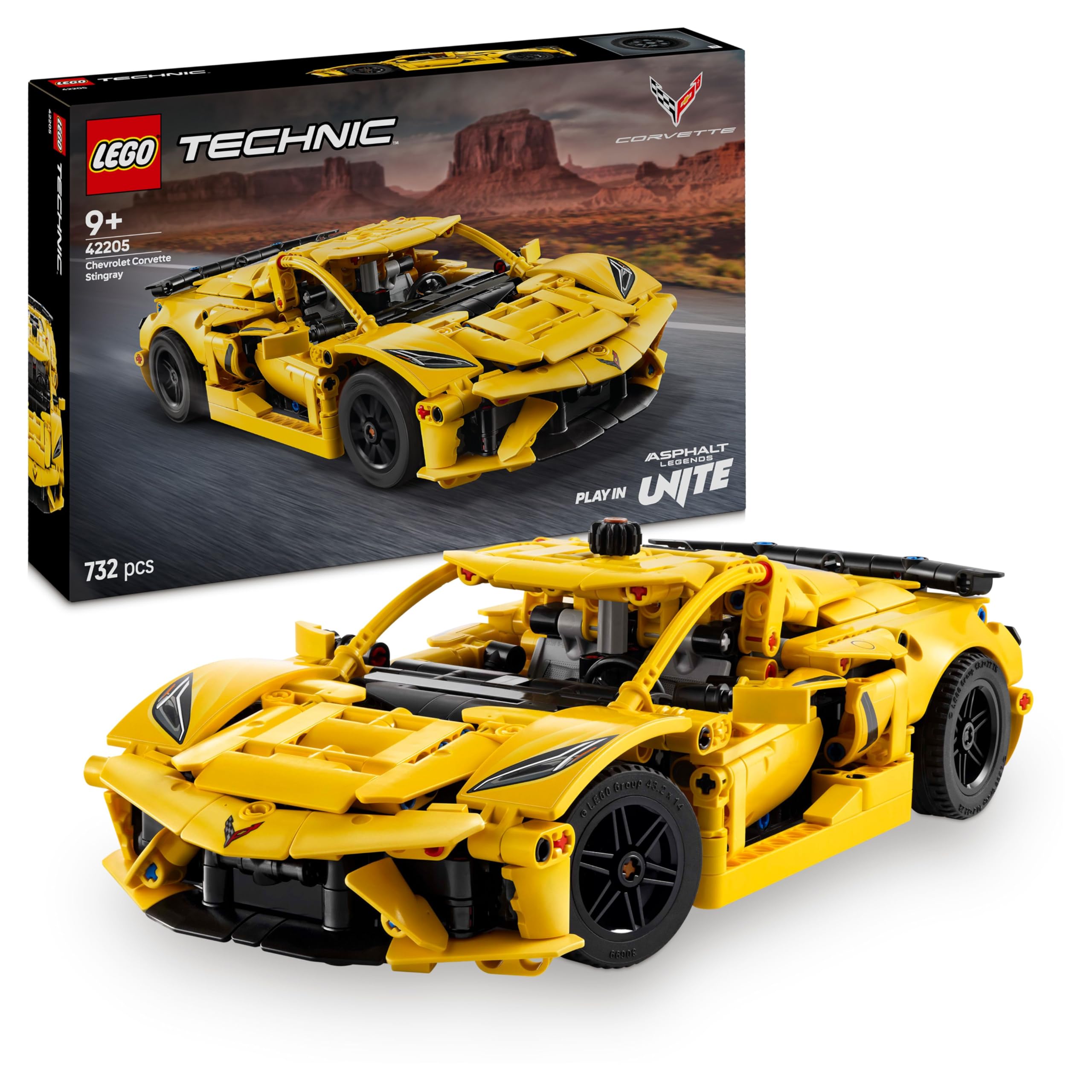 LEGO Technic Chevrolet Corvette Stingray - 8-Cylinder Engine Model for Ages 9+