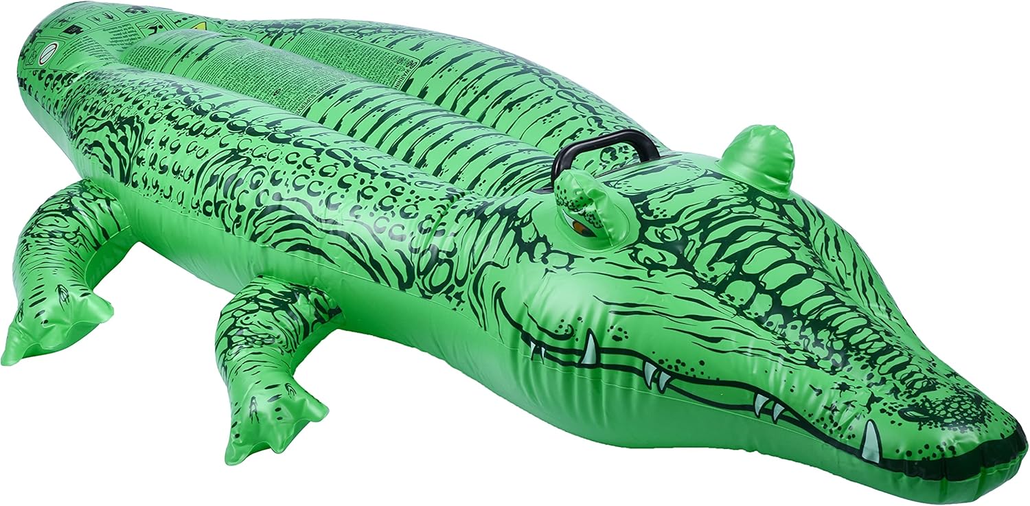 Intex 58546 Inflatable Crocodile - 168x86 cm - Fun Water Pool Float for Kids 3+