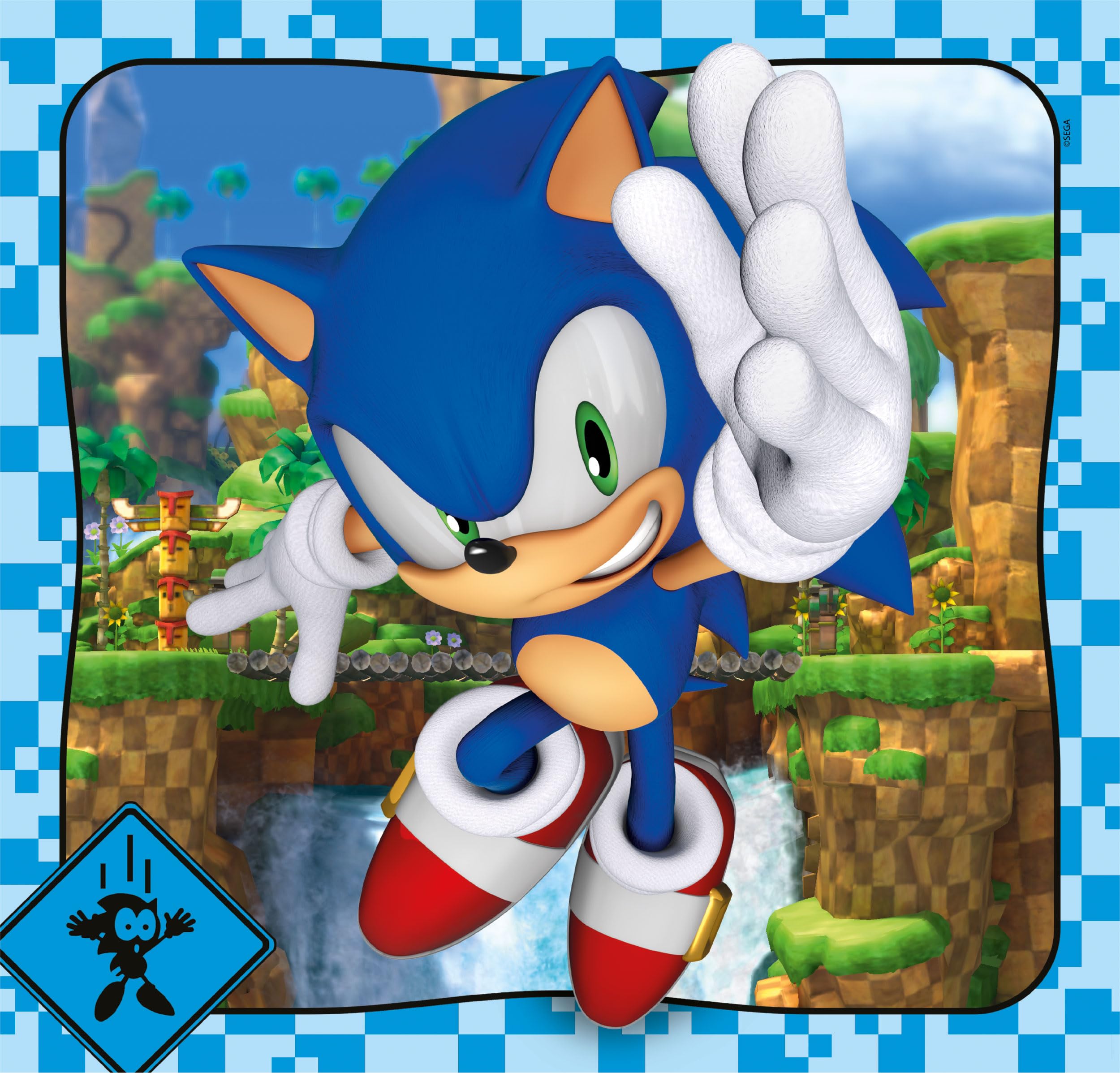 Clementoni Sonic 3 Jigsaw Puzzle - 48-Piece Supercolor Puzzle for Kids