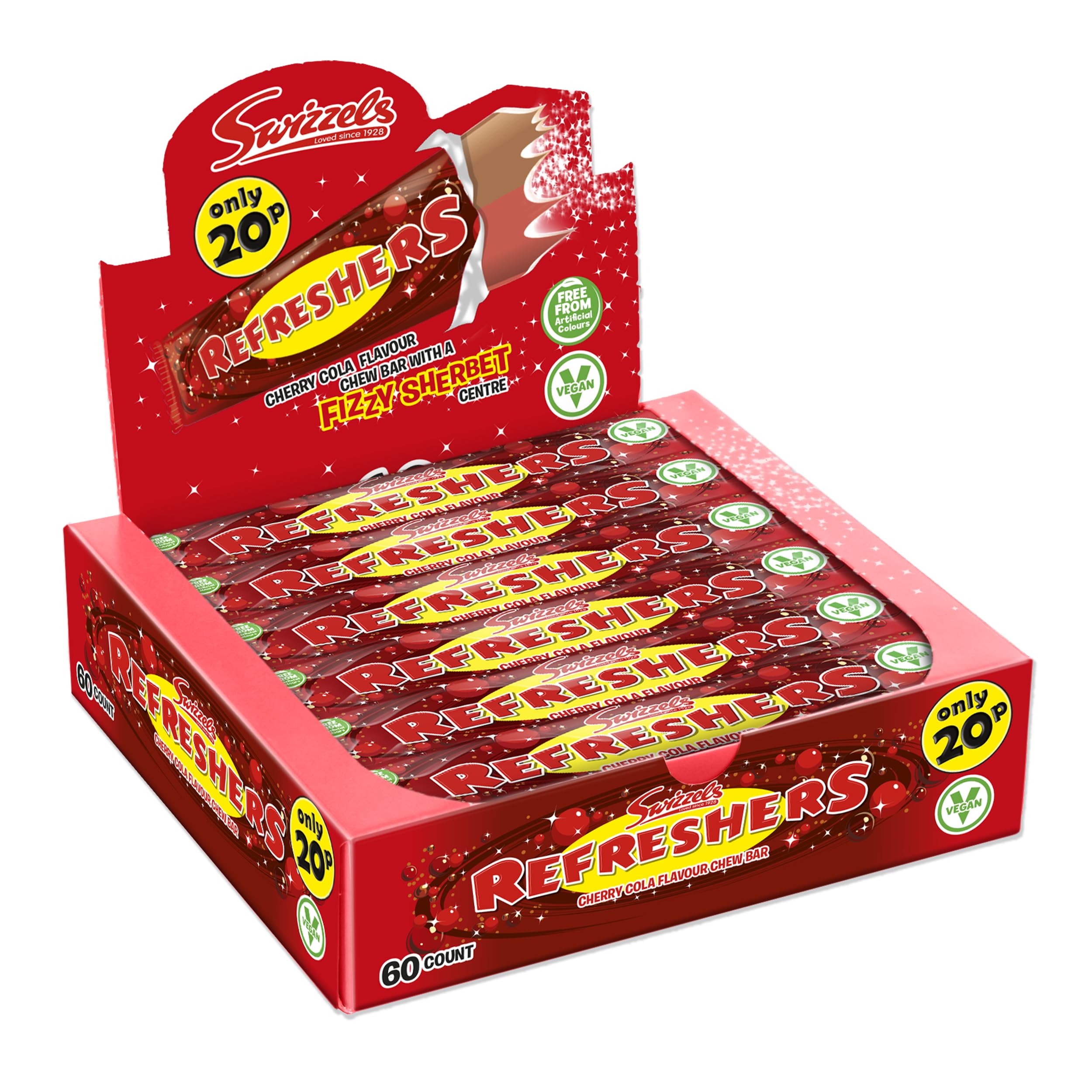 Swizzels Refreshers Cherry Cola Chew Bar (60 Count)