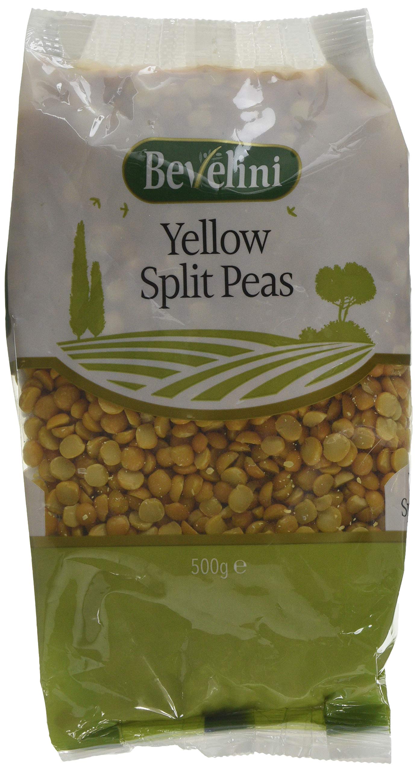 Bevelini Yellow Split Peas 500g - Dried Yellow Peas for Soups, Stews, Dhal & Greek Fava