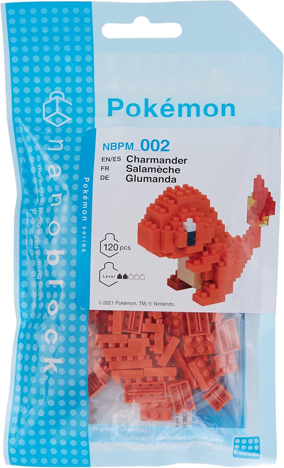 Nanoblock Pokemon - Charmander Building Set for Ages 12+