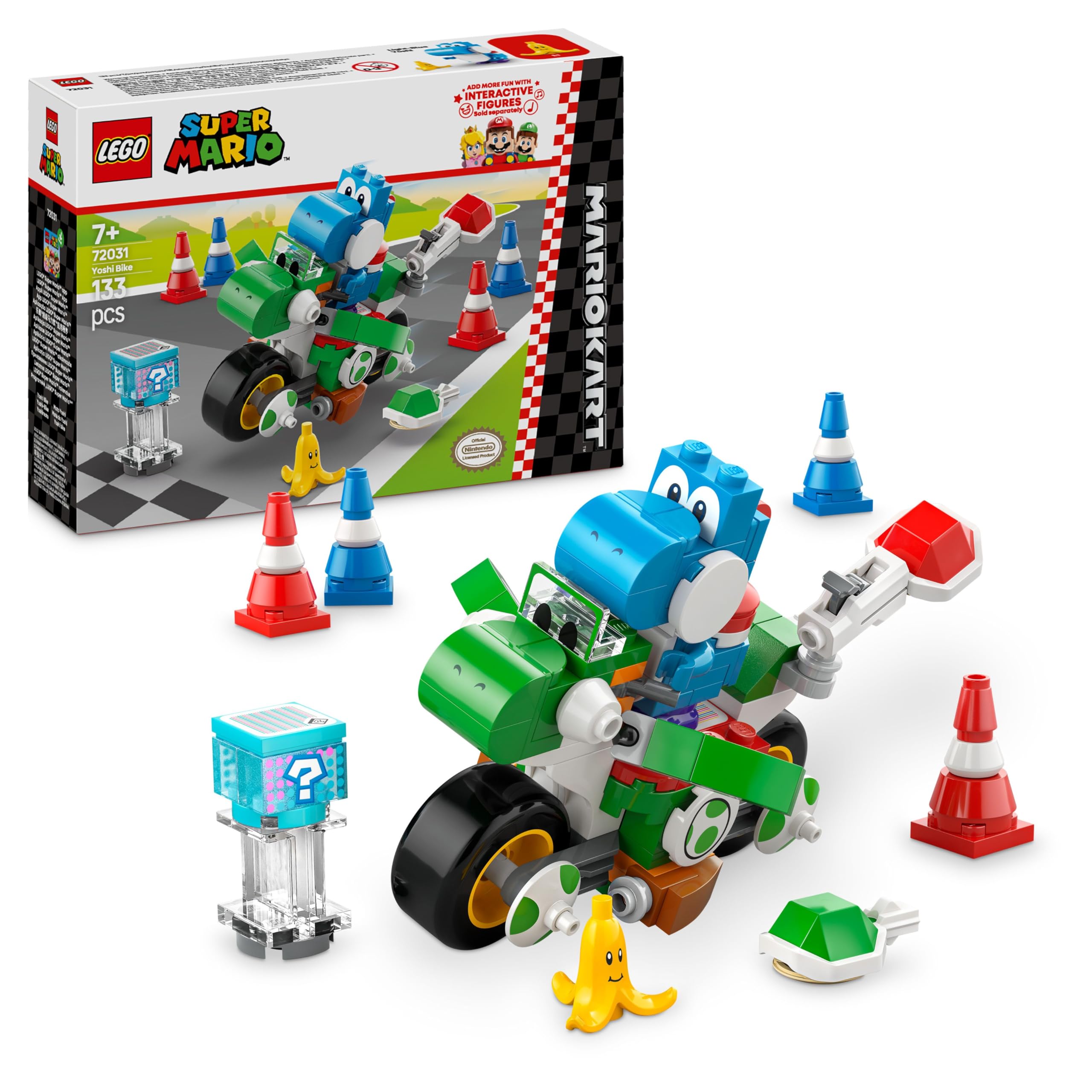 LEGO Super Mario: Mario Kart – Yoshi Bike Set - Building Toy for Kids 7+