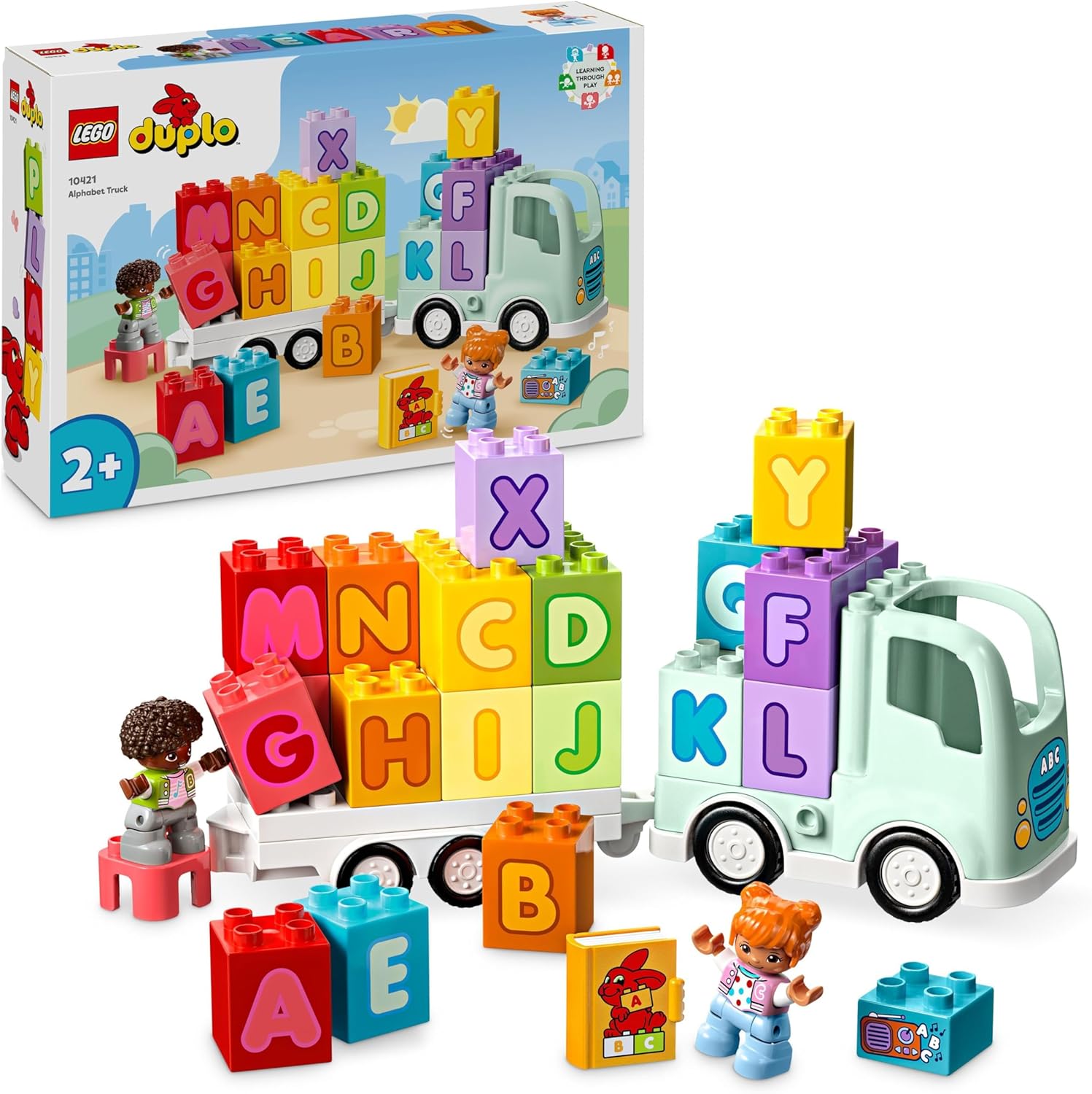 LEGO DUPLO Town Alphabet Truck Toy - Educational Building Playset for Toddlers 2+