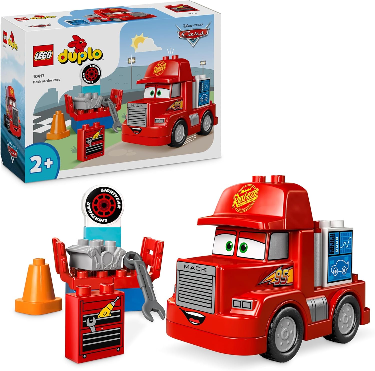 LEGO DUPLO Disney and Pixar’s Cars Mack at the Race Set - Building Toy for Toddlers 2+