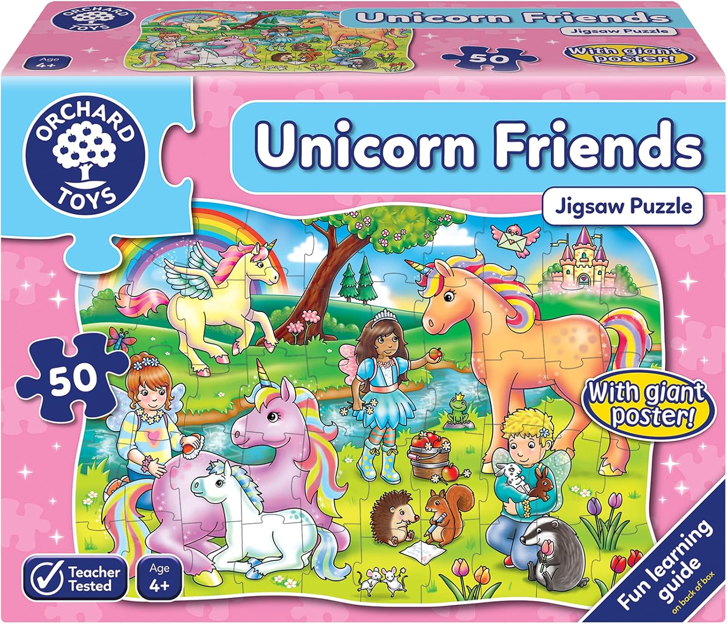Orchard Toys Unicorn Friends Jigsaw Puzzle - 50 Piece Educational Puzzle for Ages 4+