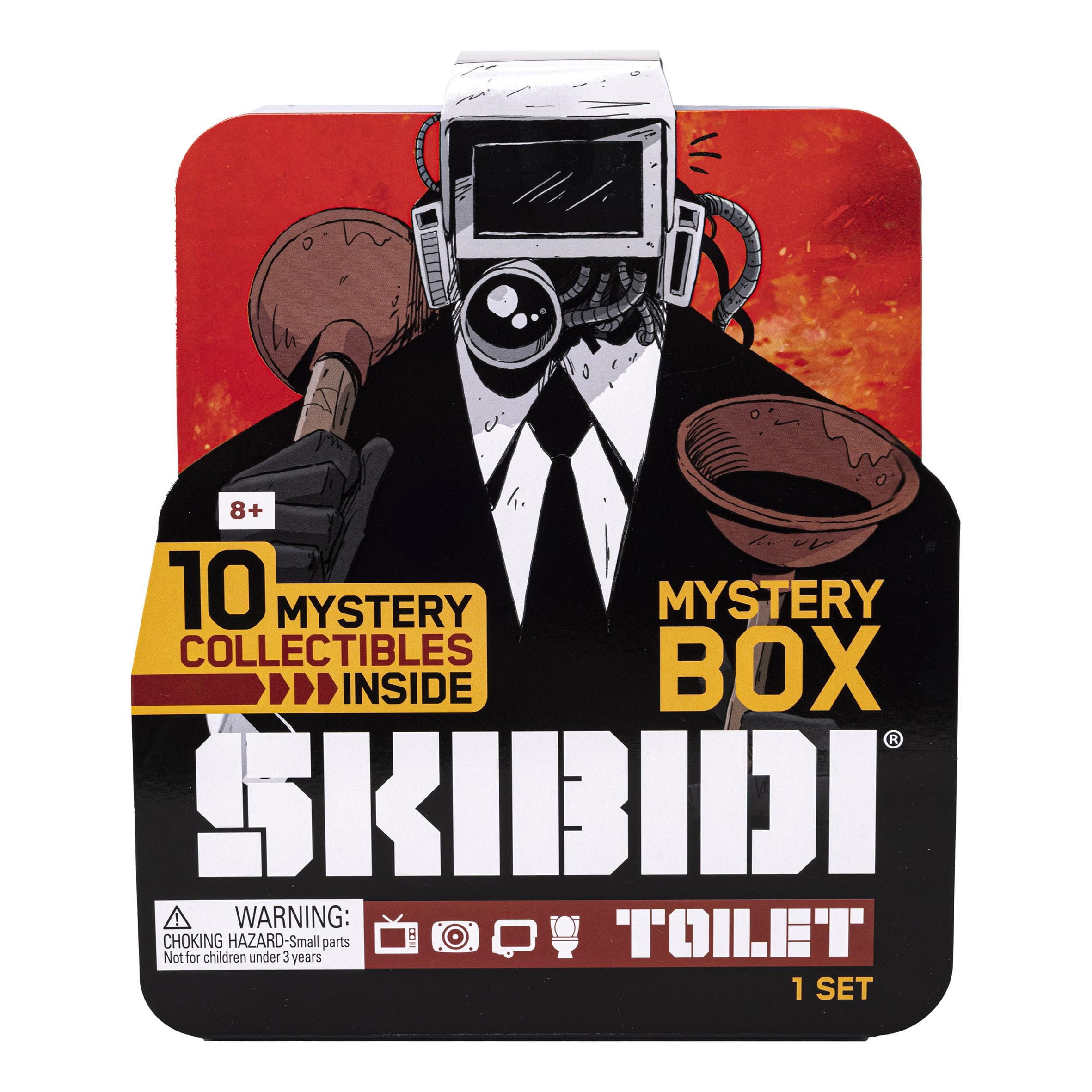 Skibidi Toilet Mystery Box - 10 Surprise Items with 2 Mini Figures