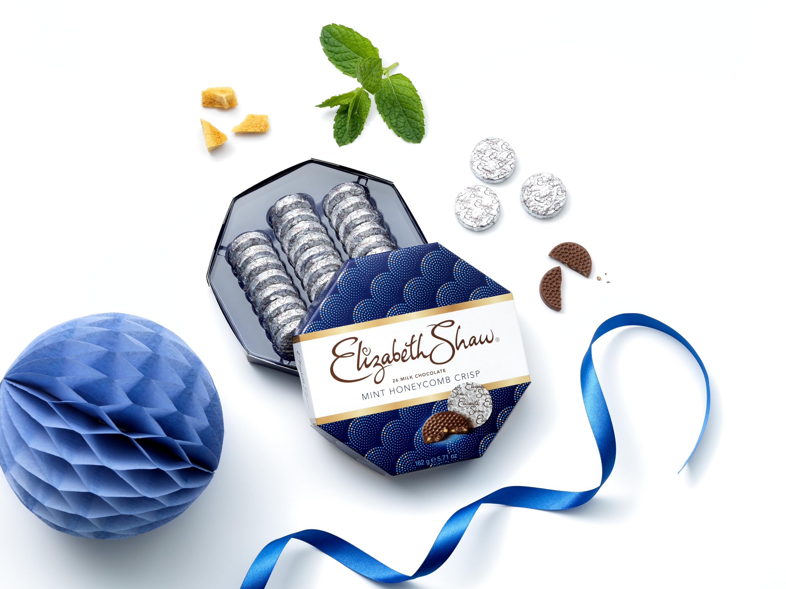 Elizabeth Shaw Milk Mint Crisp 162g - Smooth Milk Chocolate with Crisp Honeycomb