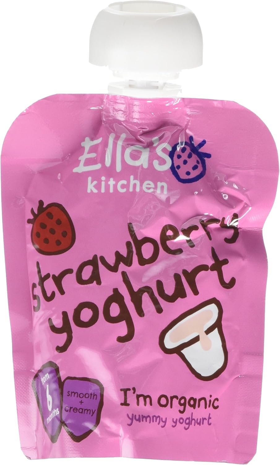 Ella's Kitchen - Greek Yoghurt & Strawberries Organic Snack (6 x 90g)
