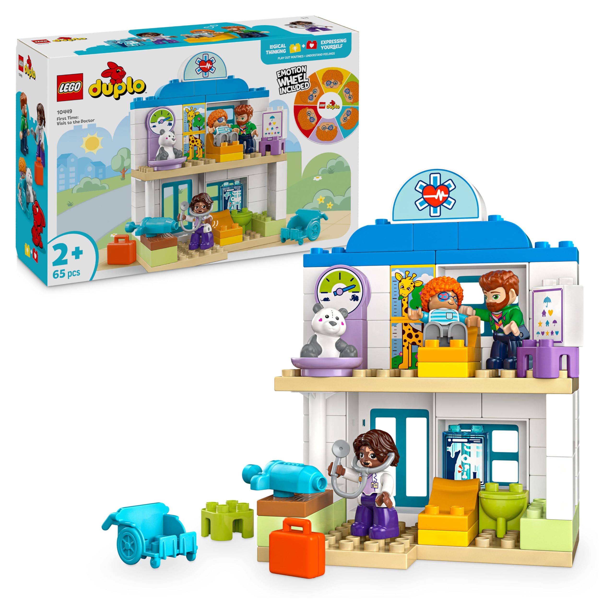 LEGO DUPLO First Time: Visit to the Doctor - Role Play Building Set for Toddlers 2+