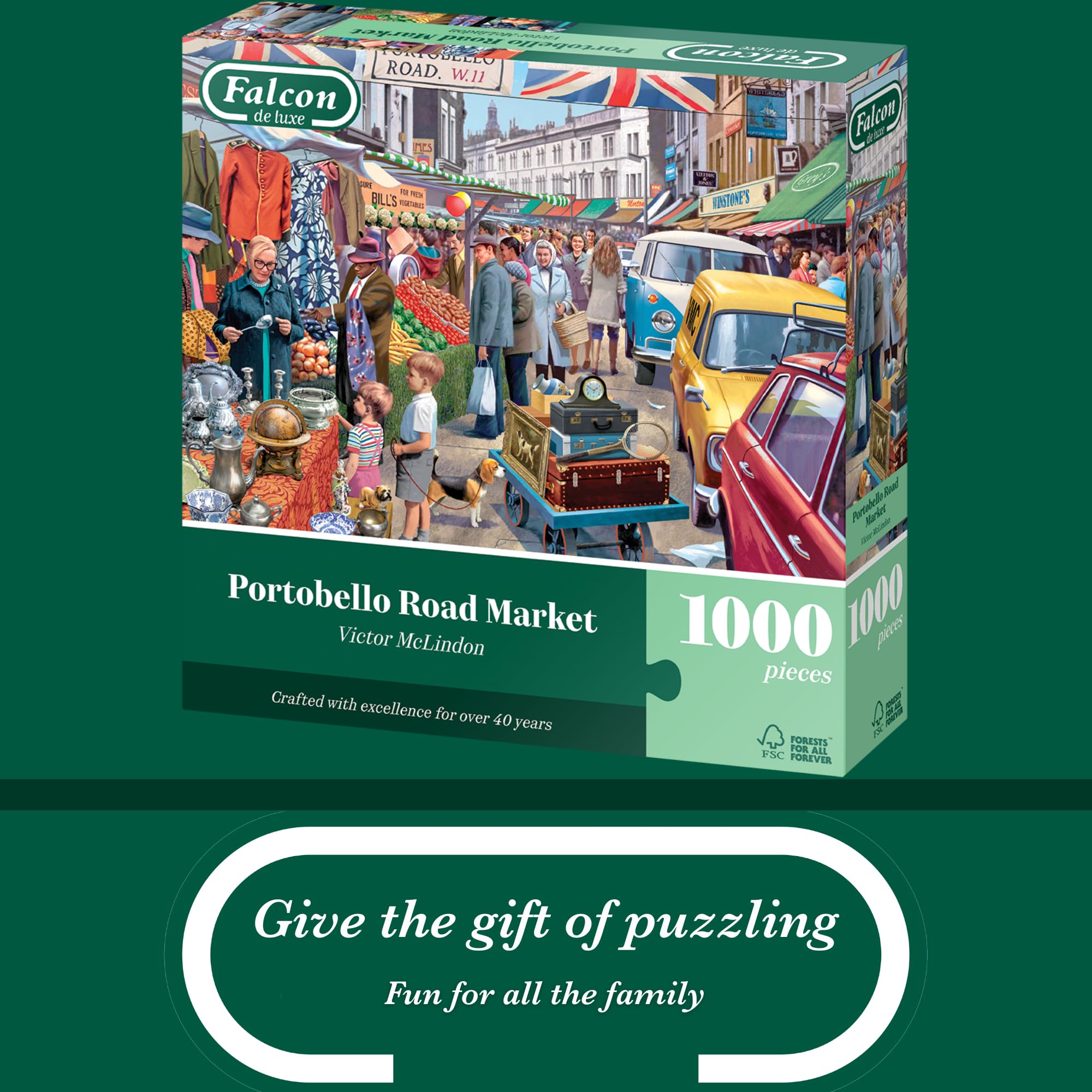 Falcon - Portobello Road Market 1000 Piece Jigsaw Puzzle for Adults