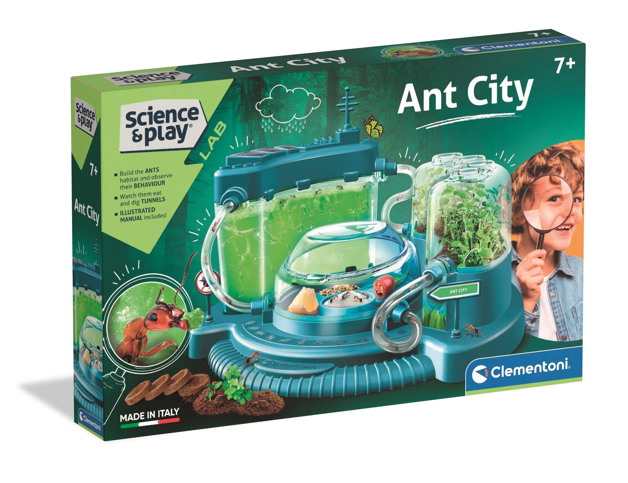 Clementoni Ant City - Modular Ant Habitat Playset with Tunnels & Botanical Module