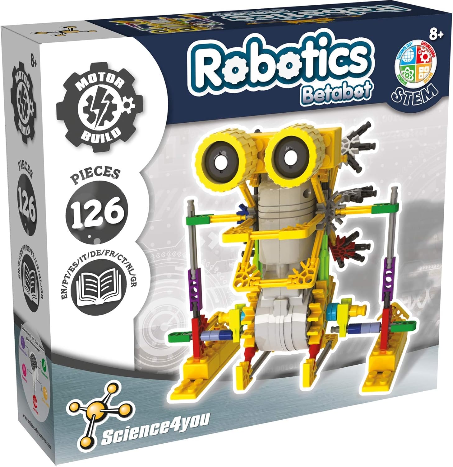 Science4you Betabot Robot Building Kit - 126-Piece STEM Construction Set for Kids 8-14