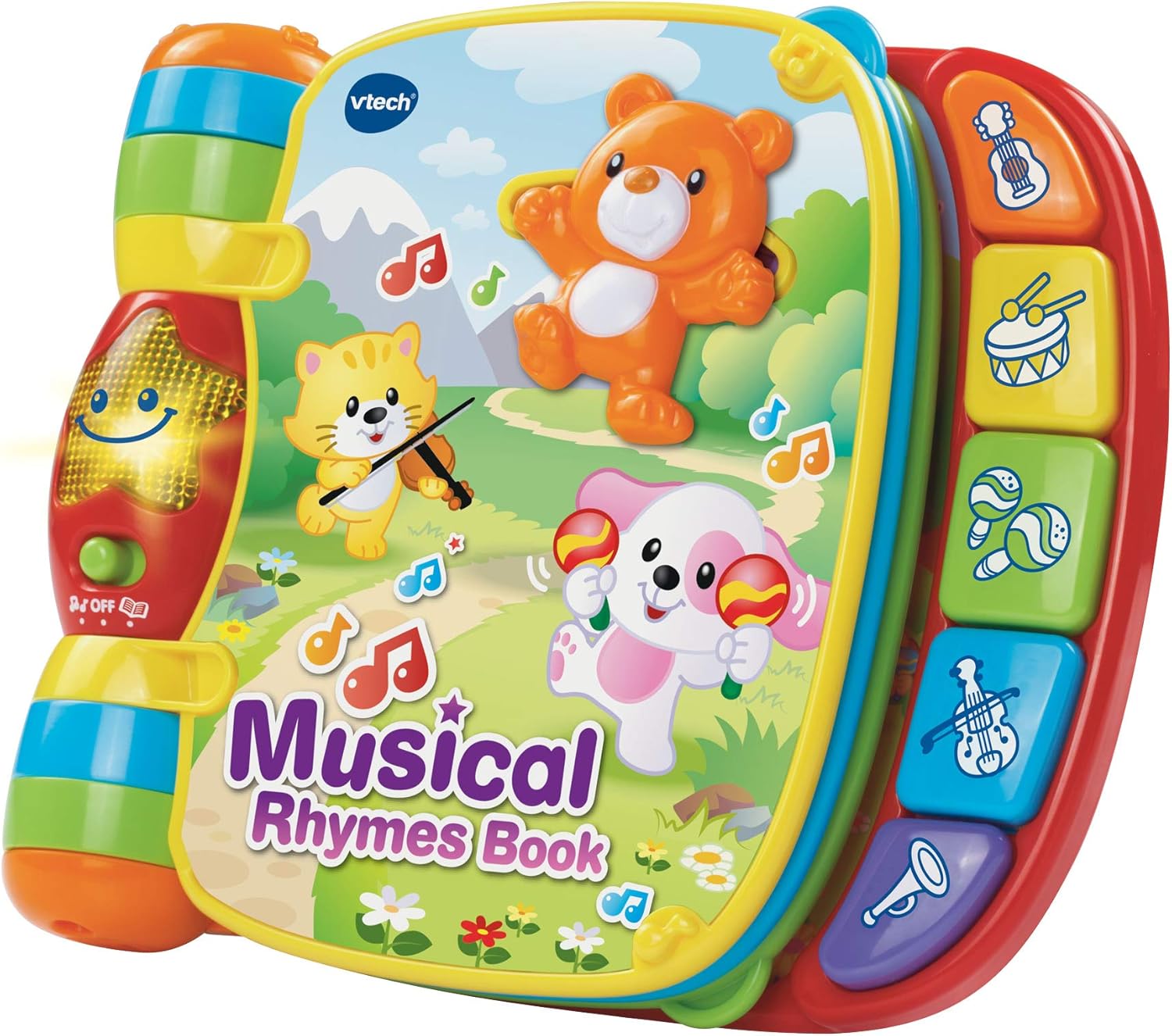 VTech Baby Musical Rhymes Book - 2 Modes of Play, Music, Lights & Sounds for Ages 3 Months+